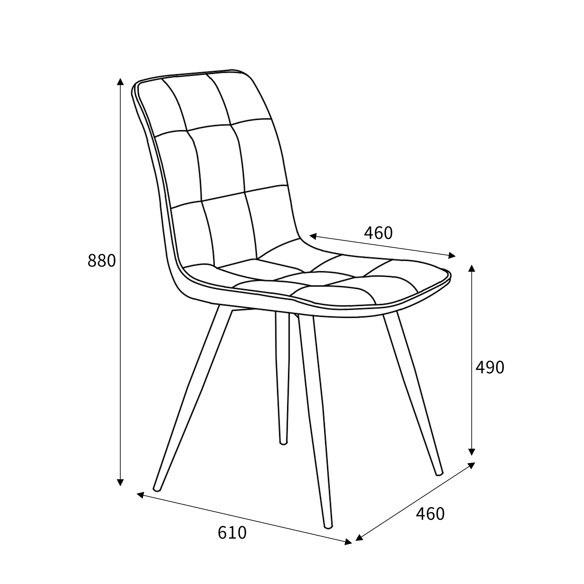 Nia Faux Suede Dining Chair - Image 15