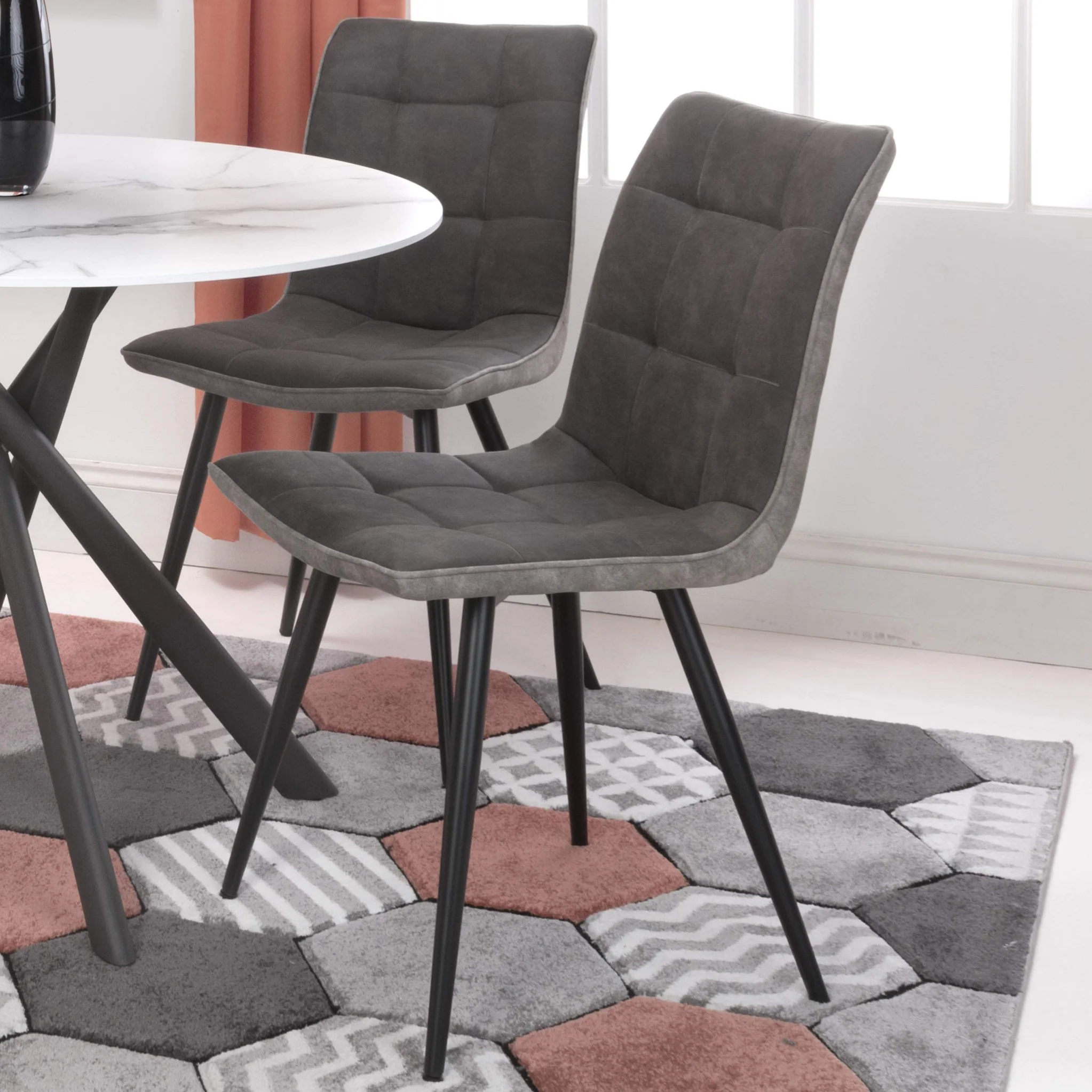 Nia Faux Suede Dining Chair - Image 8