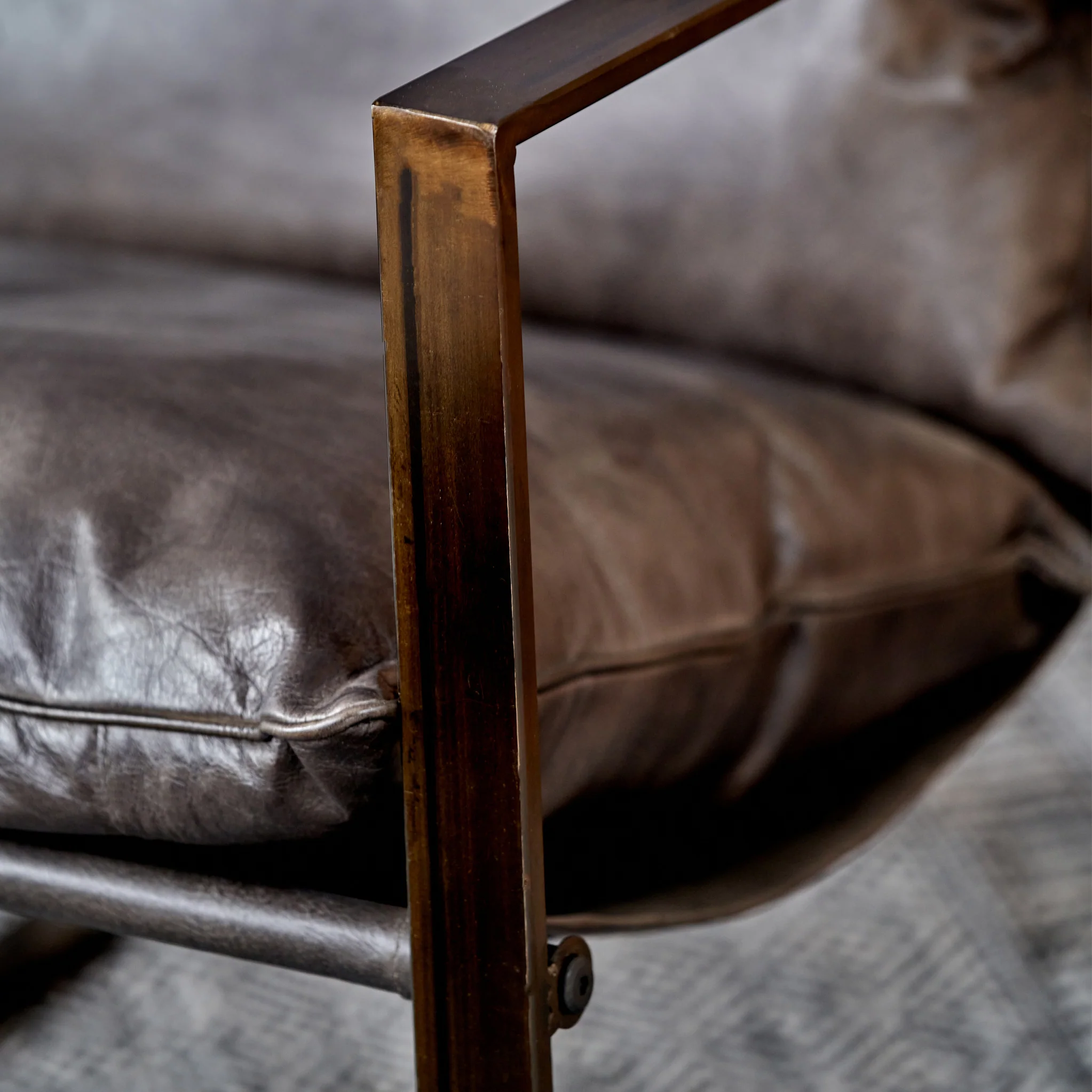 Nico Leather Accent Chair & Footstool - Image 14