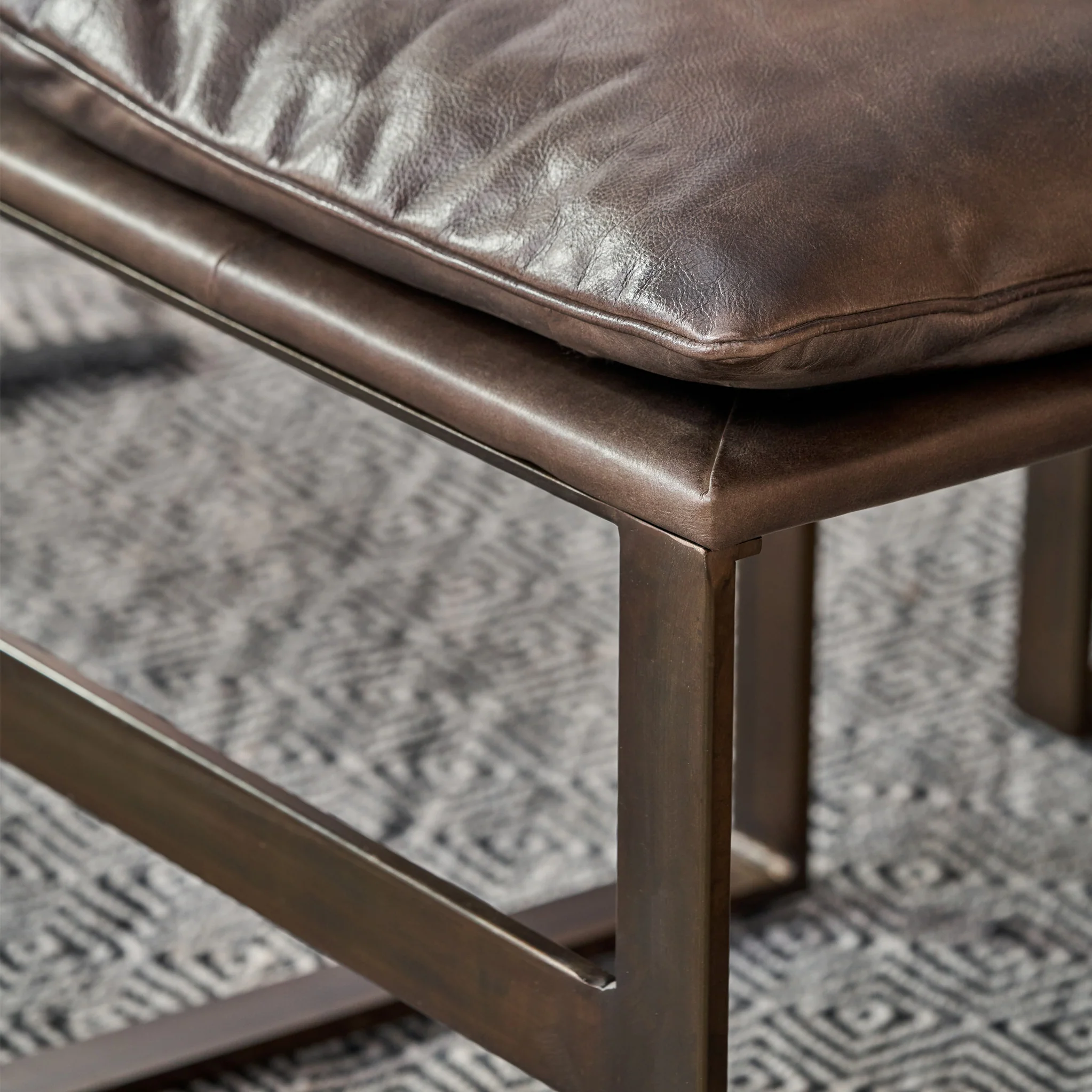 Nico Leather Accent Chair & Footstool - Image 15