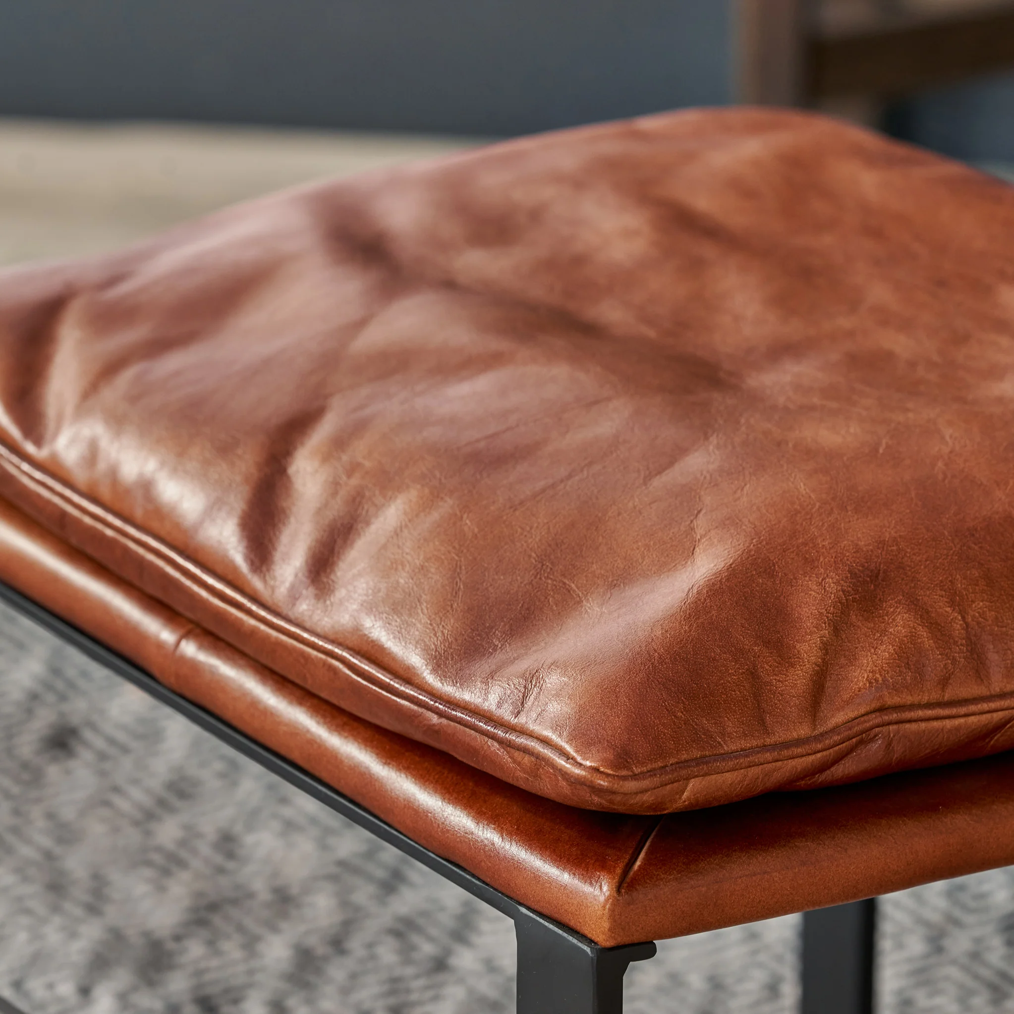 Nico Leather Accent Chair & Footstool - Image 6