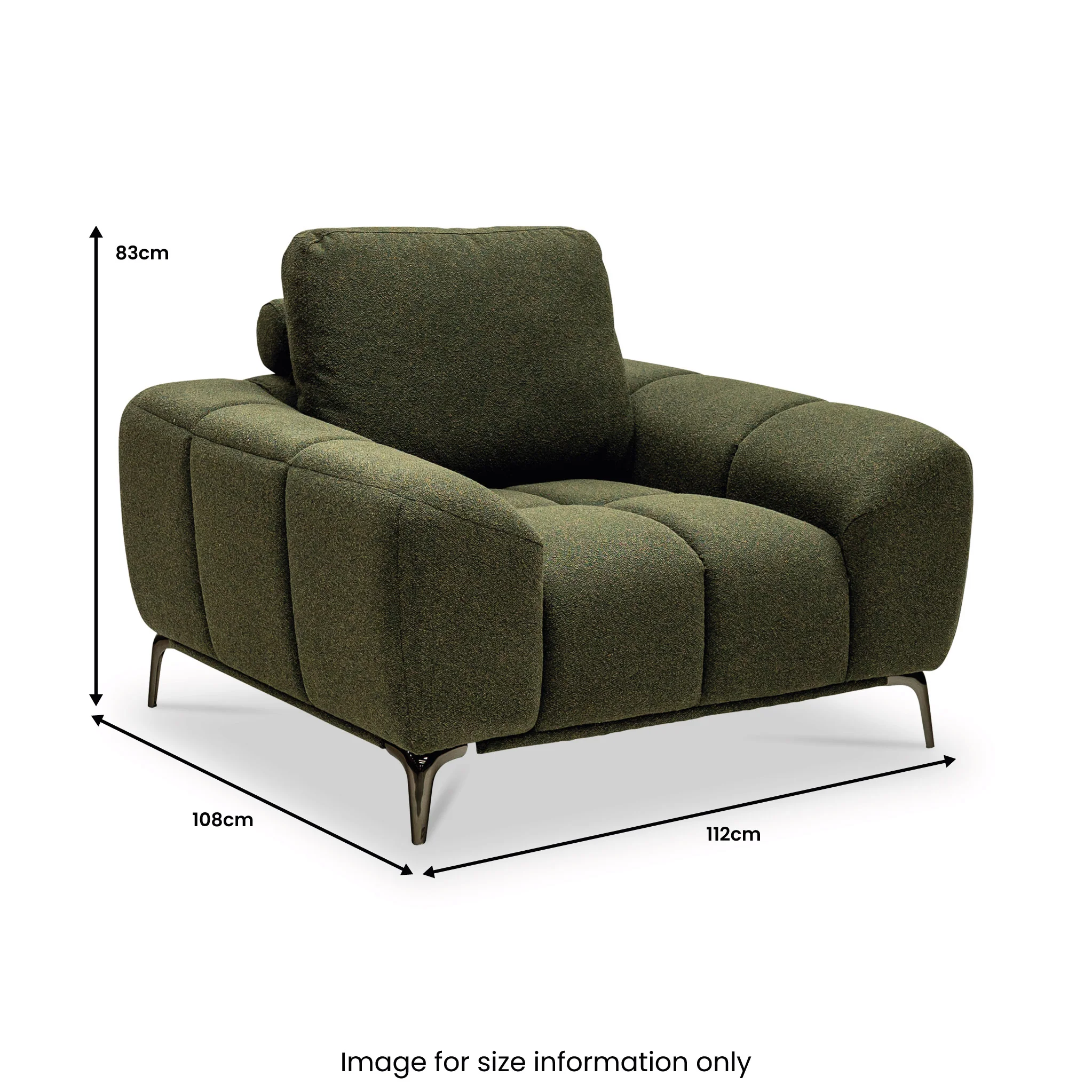 Noelle Textured Fabric Armchair - Image 4