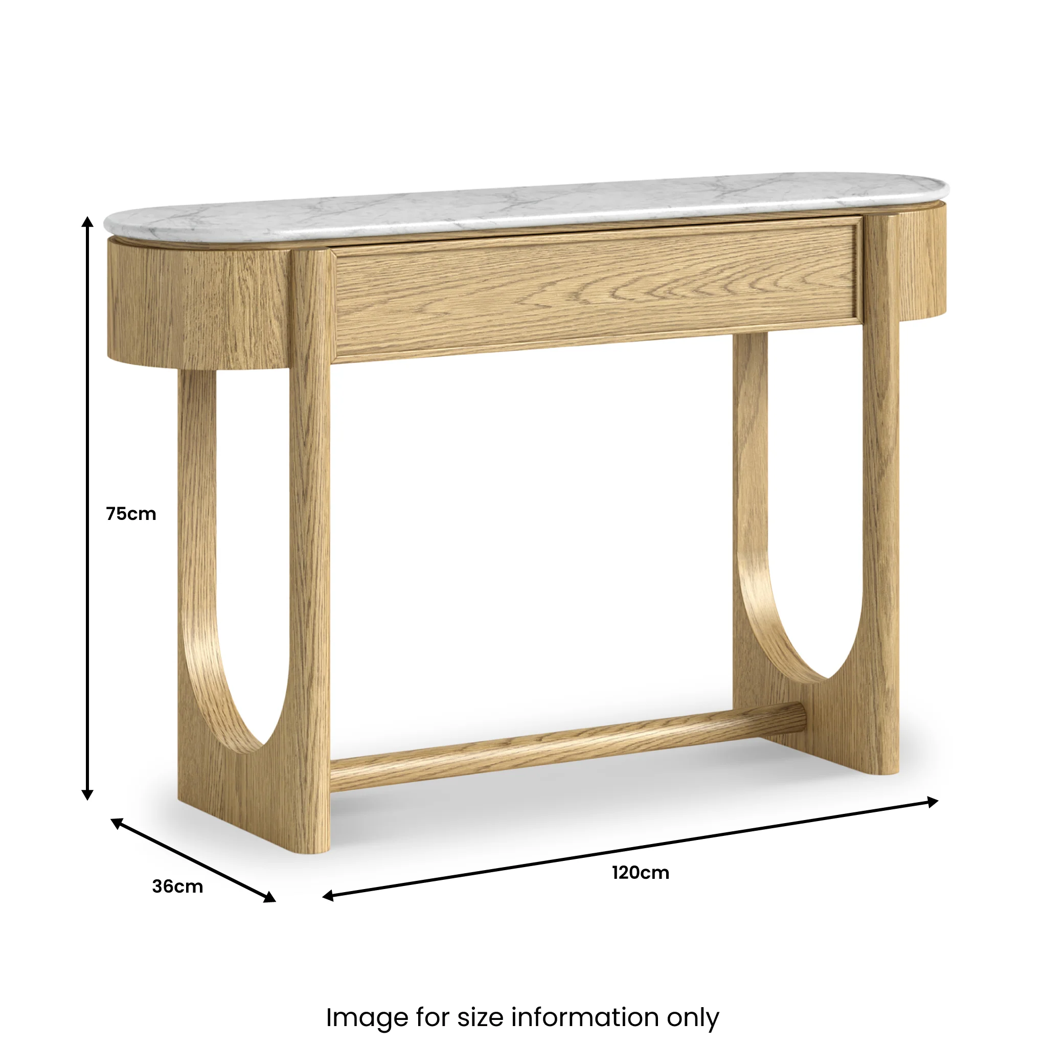 Nyssa Marble Top Console Table - Image 2