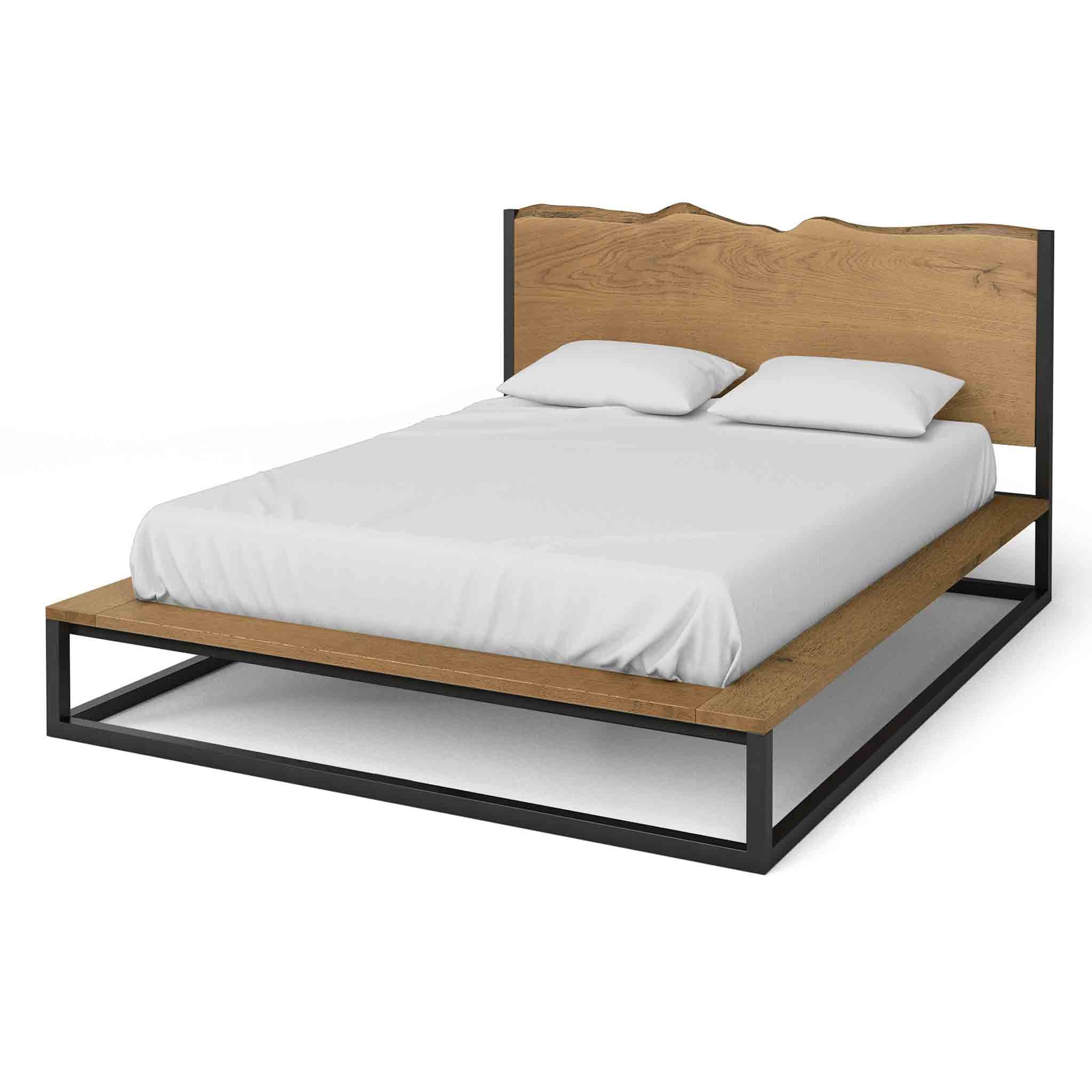 Oak Mill Waxed Platform Bed Frame - Image 3