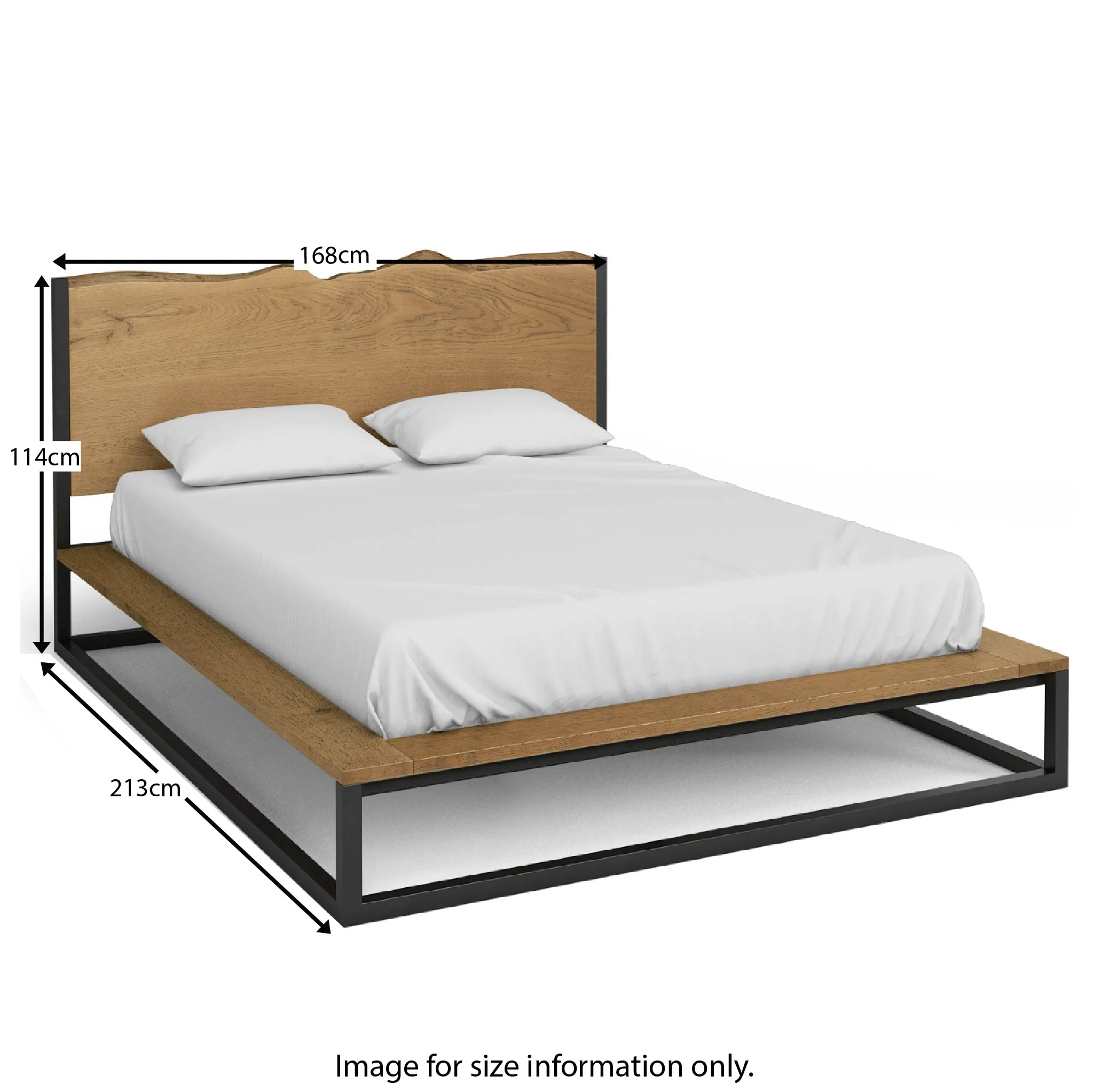 Oak Mill Waxed Platform Bed Frame - Image 5