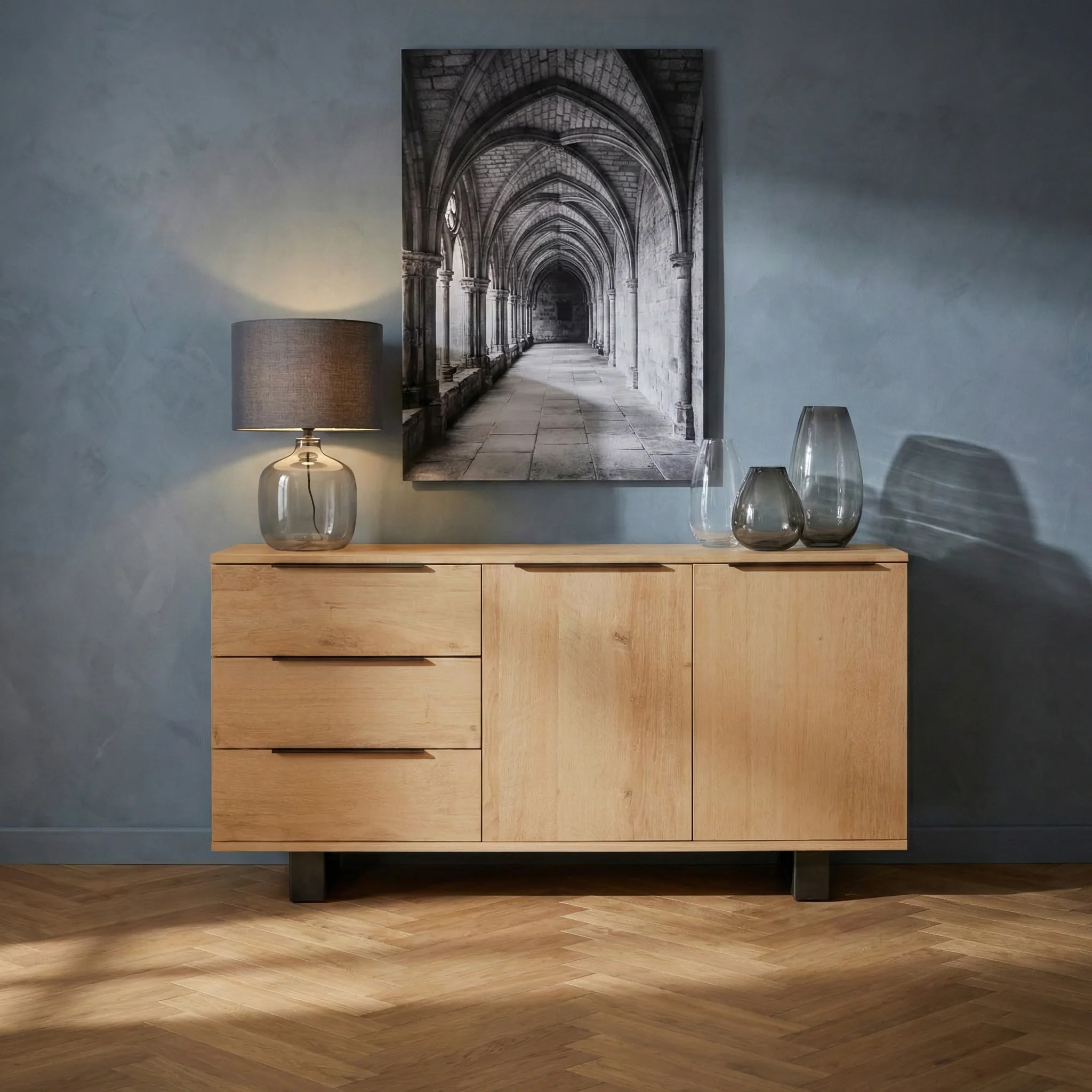 Oak Mill Oiled Small Sideboard - Image 2