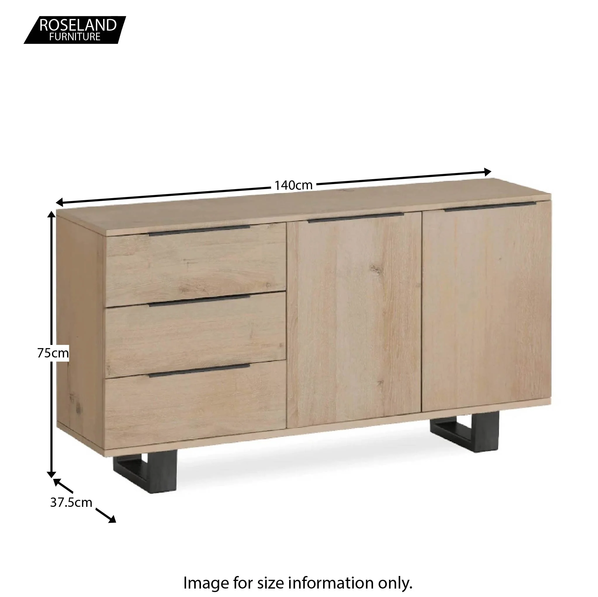 Oak Mill Oiled Small Sideboard - Image 5