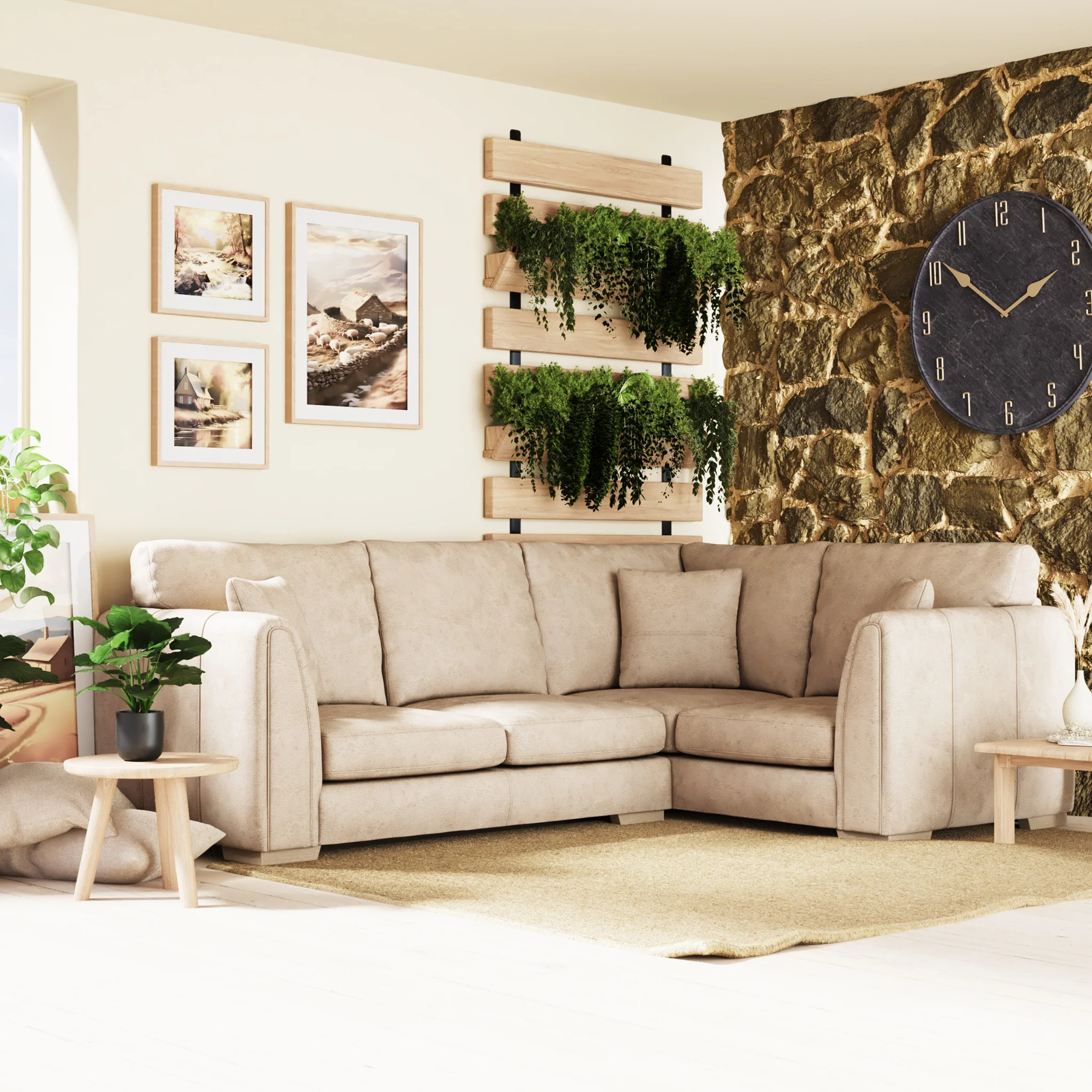 Oakley Faux Leather 2 Corner 2 Sofa - Image 2