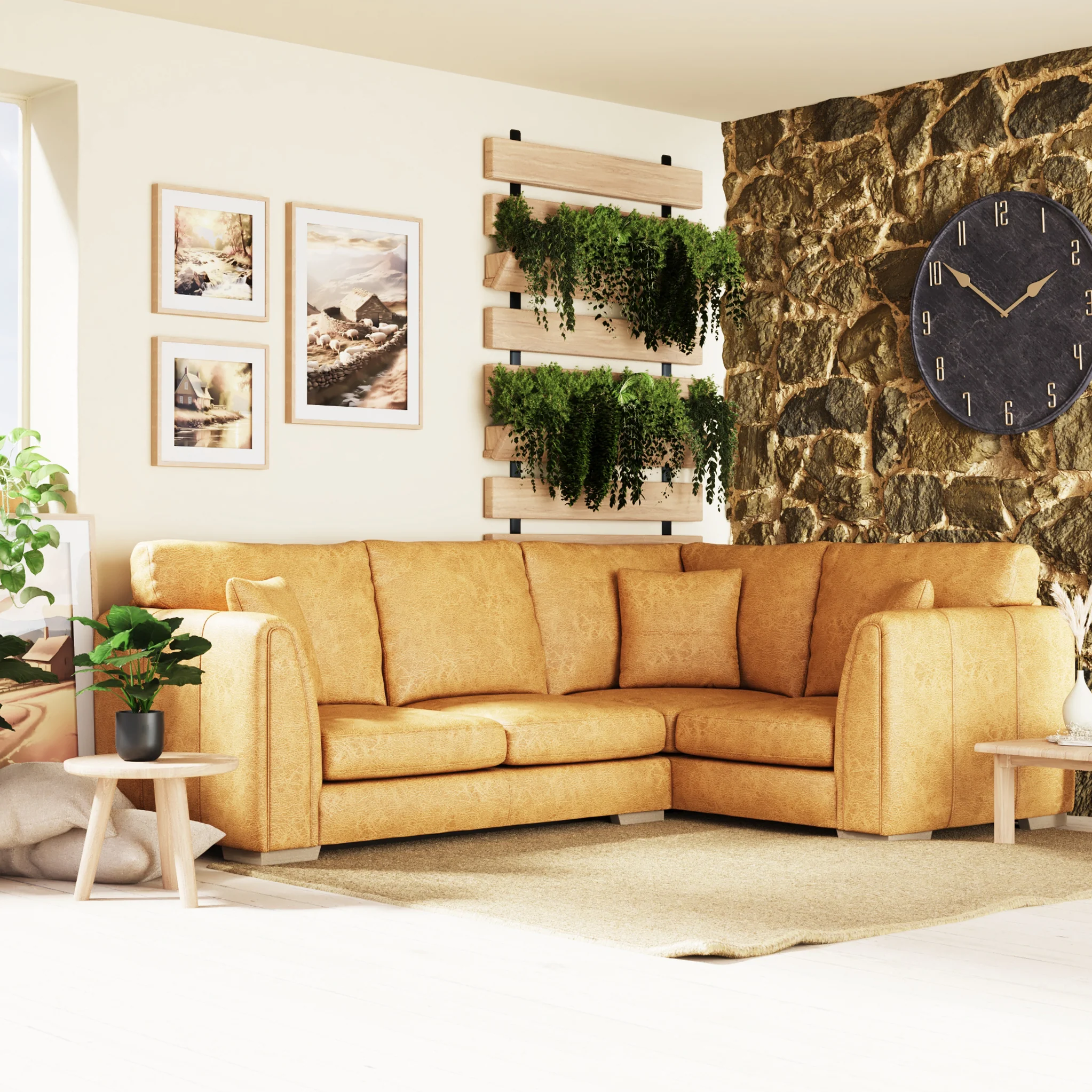 Oakley Faux Leather 2 Corner 2 Sofa - Image 20