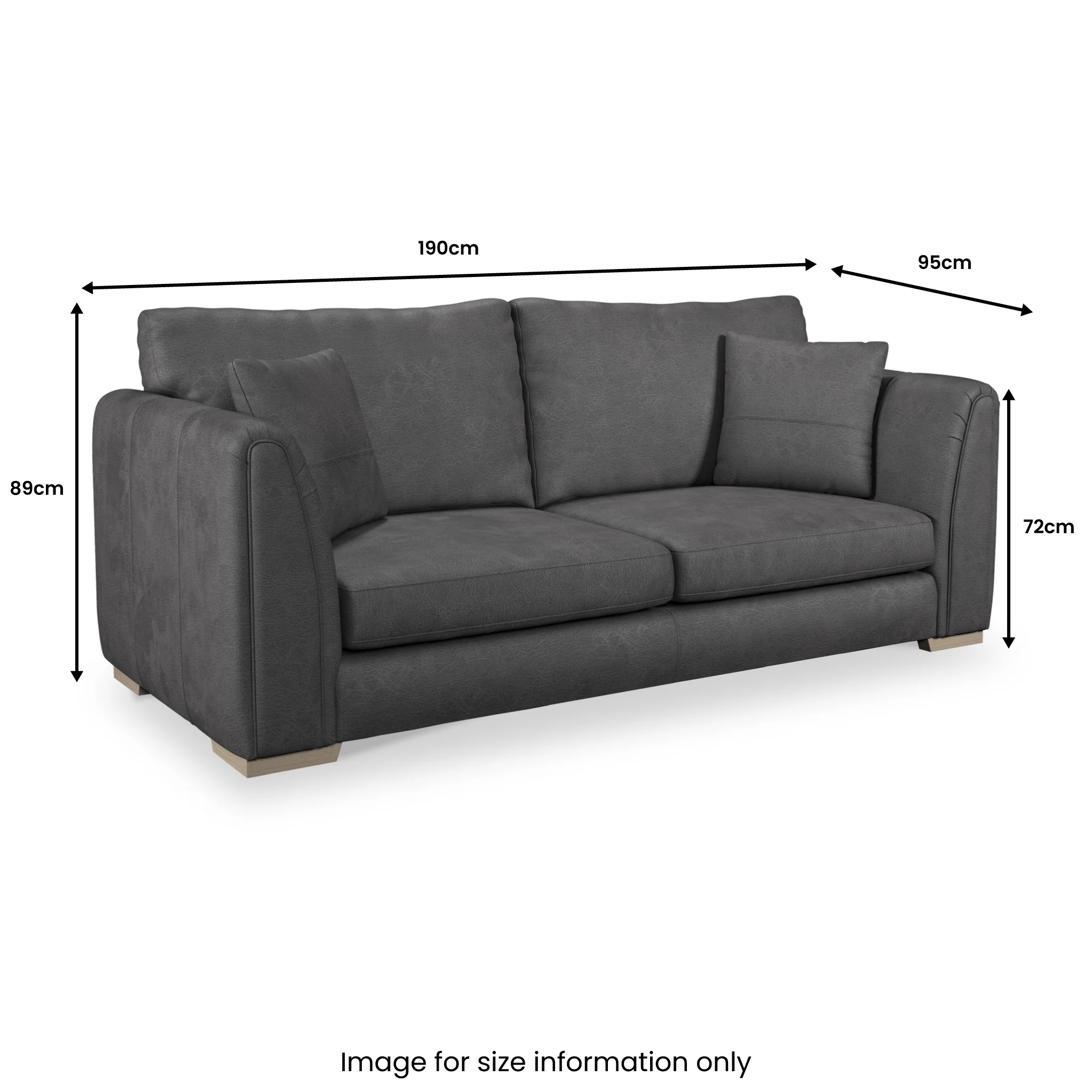 Oakley Faux Leather 2 Seater Sofa - Image 44