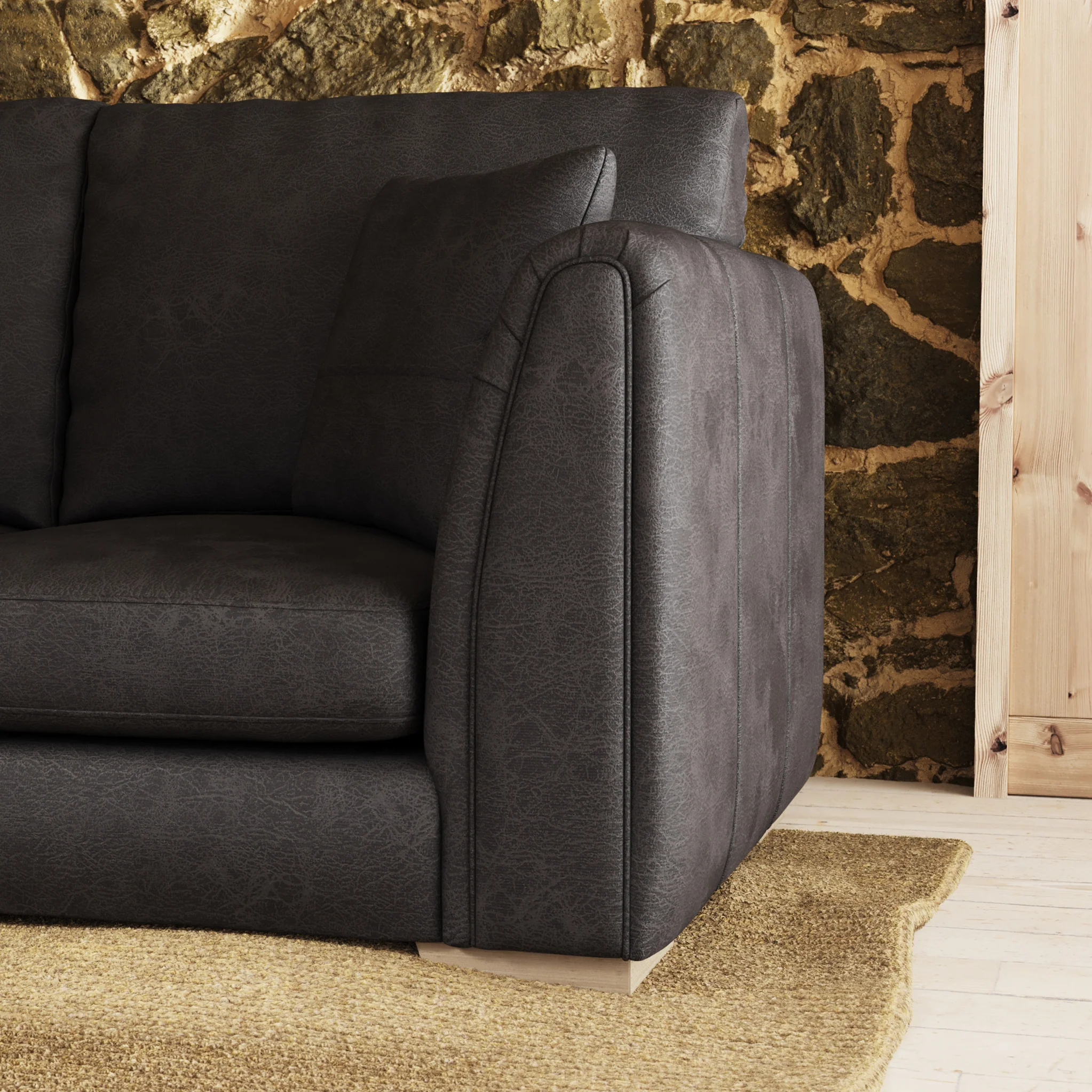 Oakley Faux Leather 3 Seater Sofa - Image 22