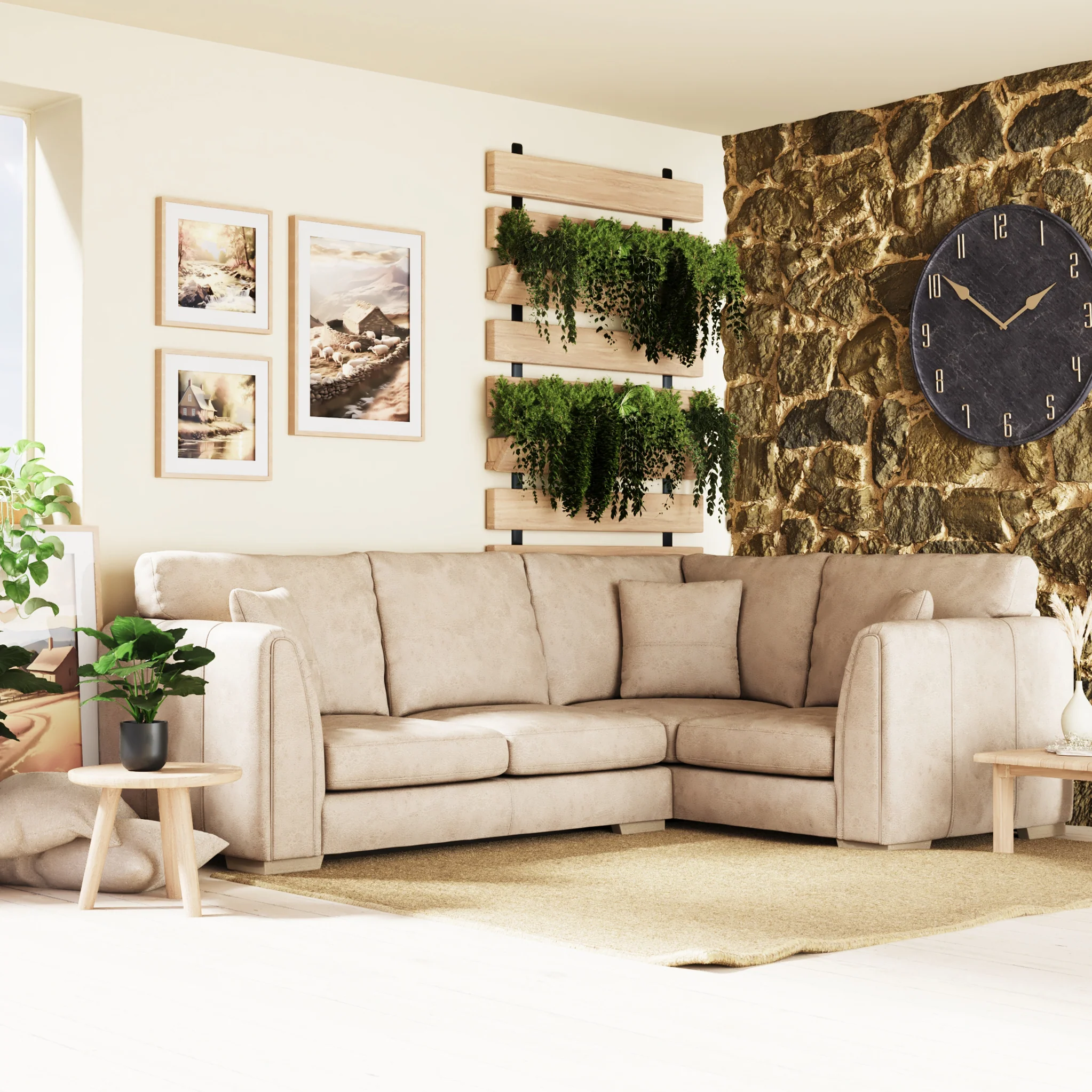 Oakley Faux Leather Corner Sofa - Image 2