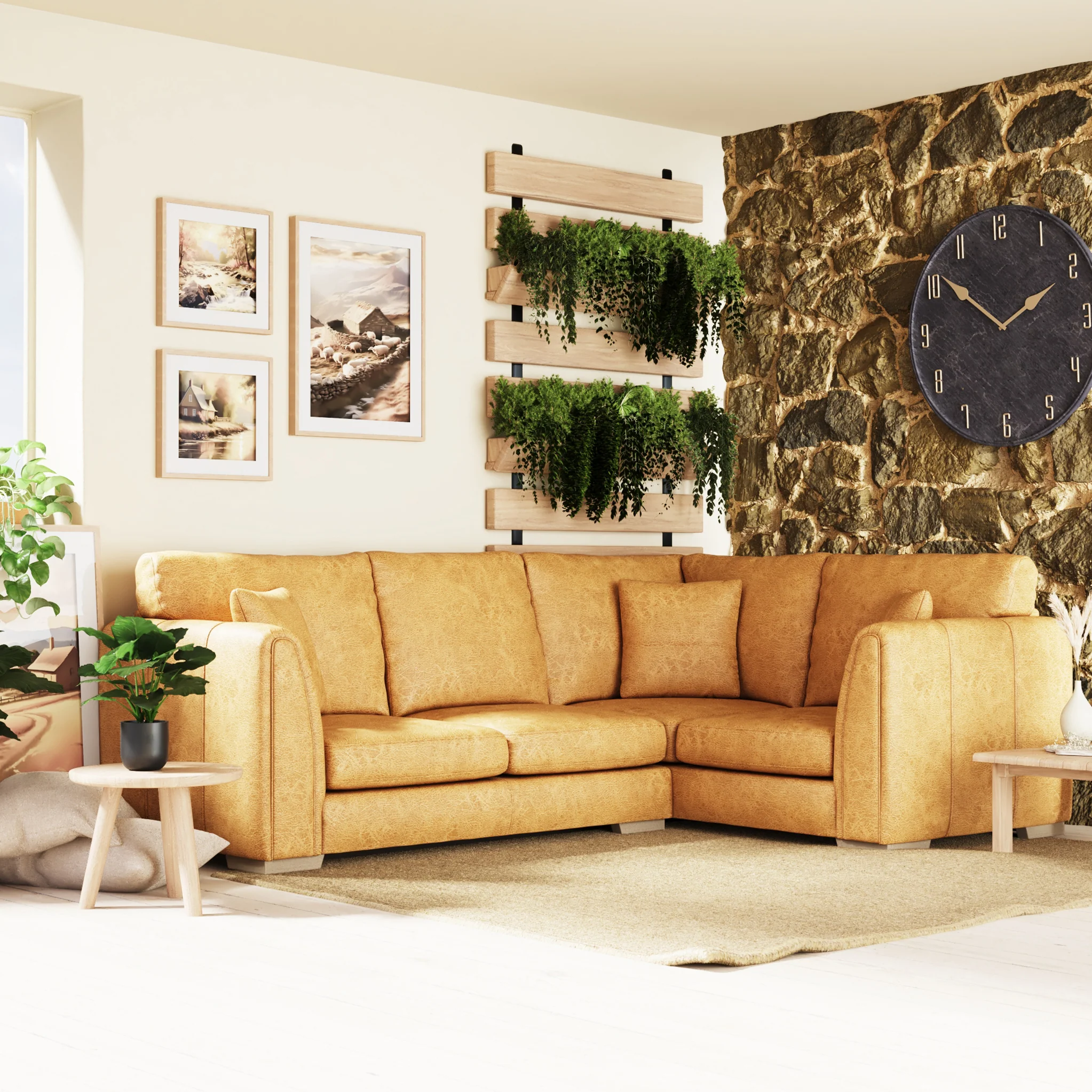 Oakley Faux Leather Corner Sofa - Image 30