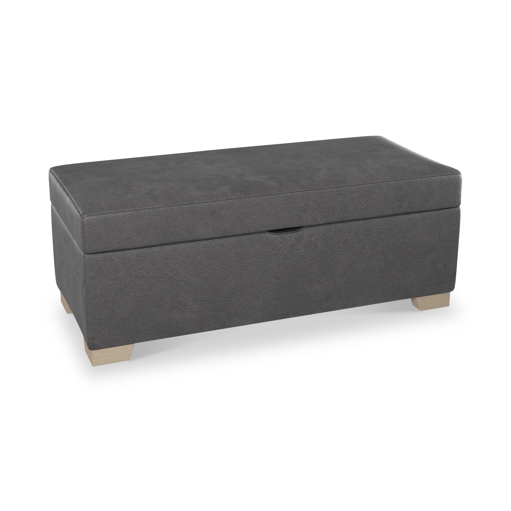 Oakley Faux Leather Storage Footstool - Image 10