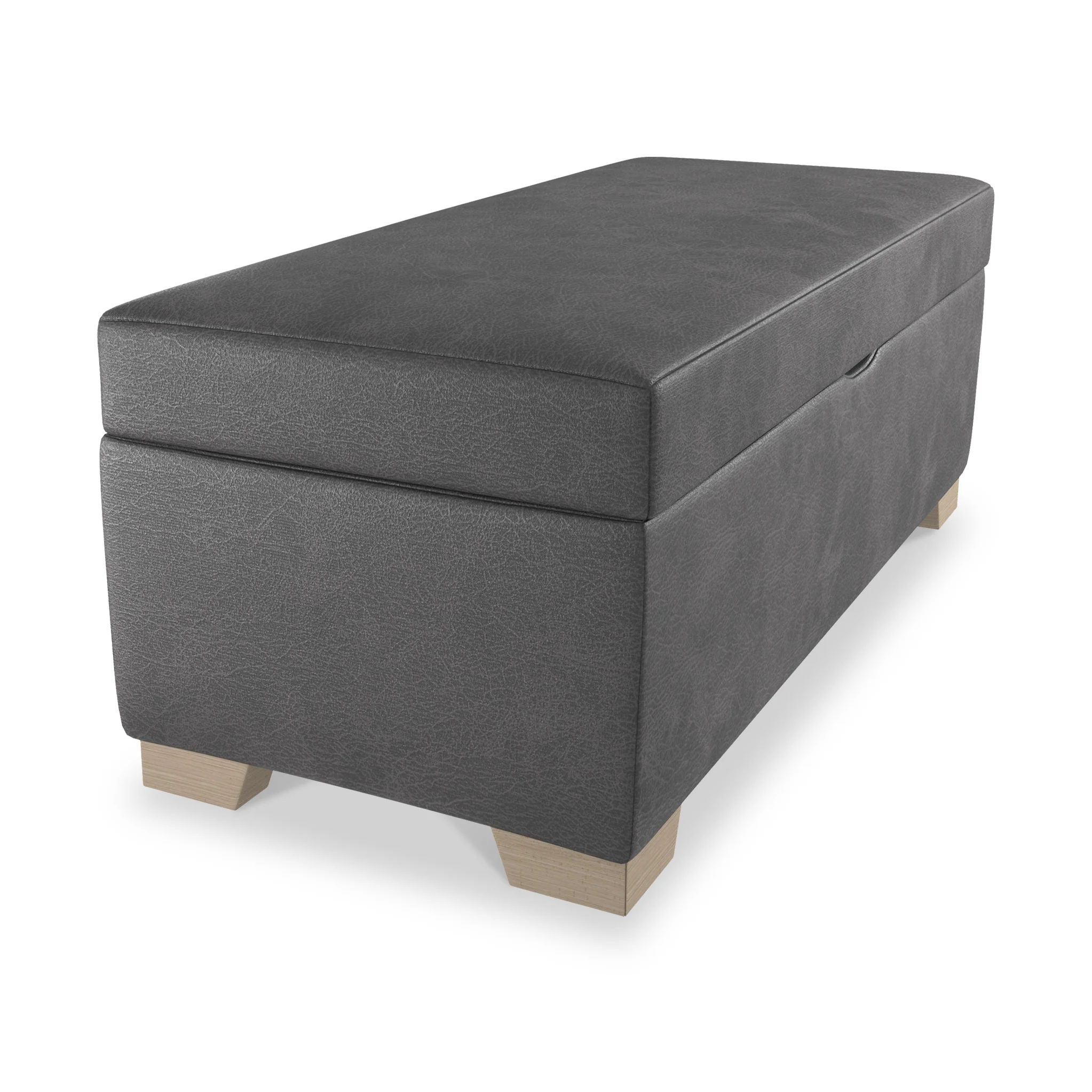 Oakley Faux Leather Storage Footstool - Image 13