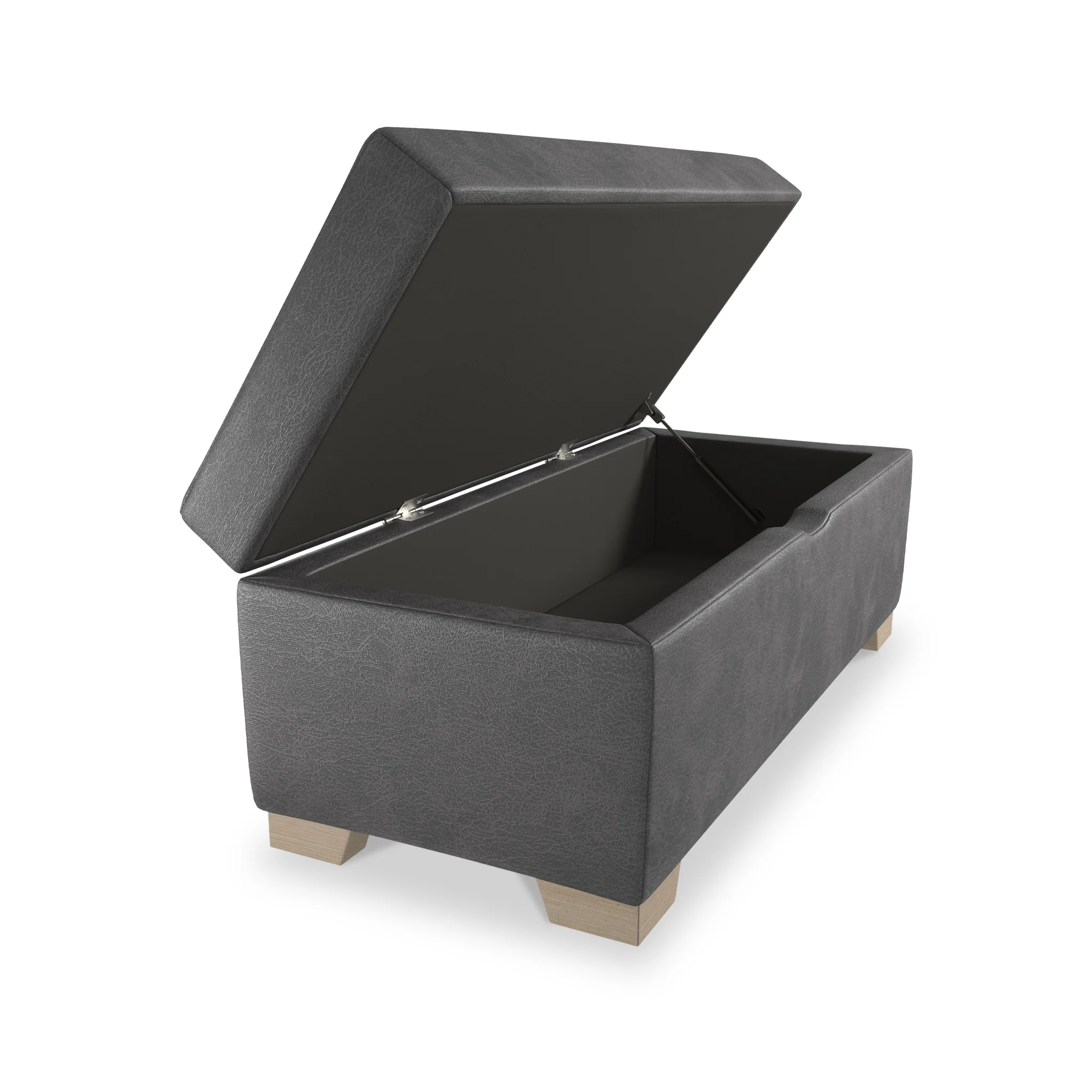 Oakley Faux Leather Storage Footstool - Image 17