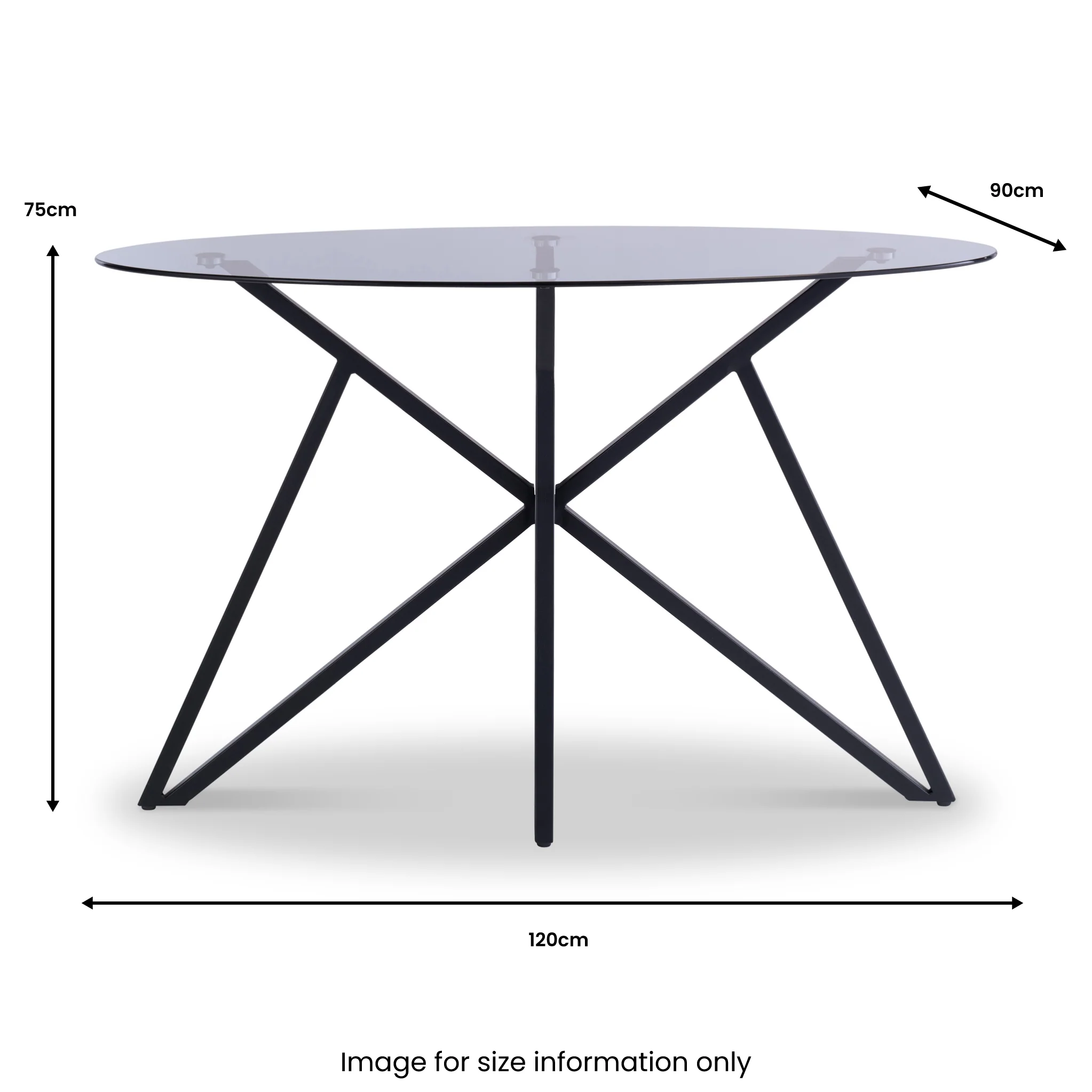 Oda Grey Tinted Oval Glass Console Table - Image 3