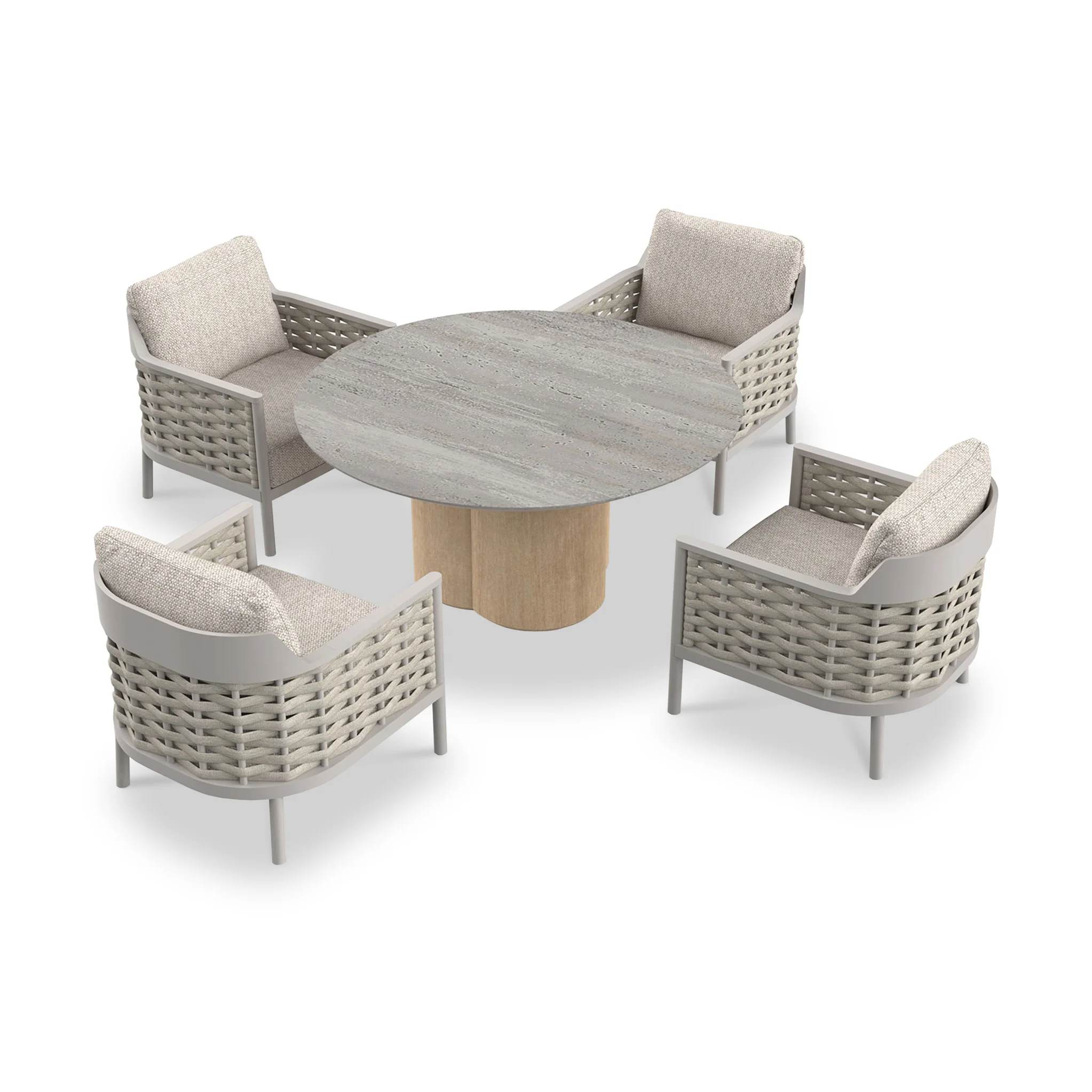 Olma 4 Seater Dining Table Set & Chairs - Image 5