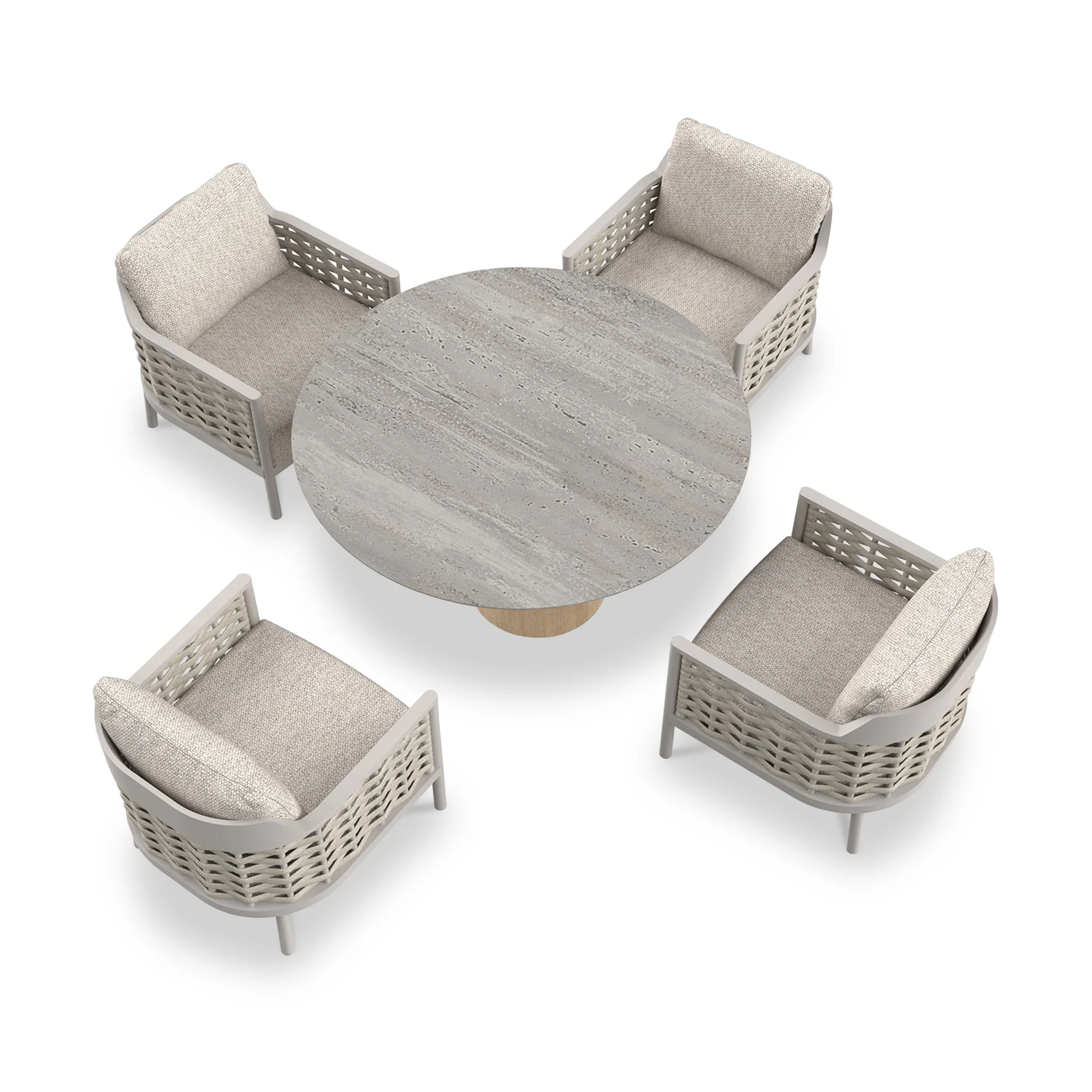 Olma 4 Seater Dining Table Set & Chairs - Image 6