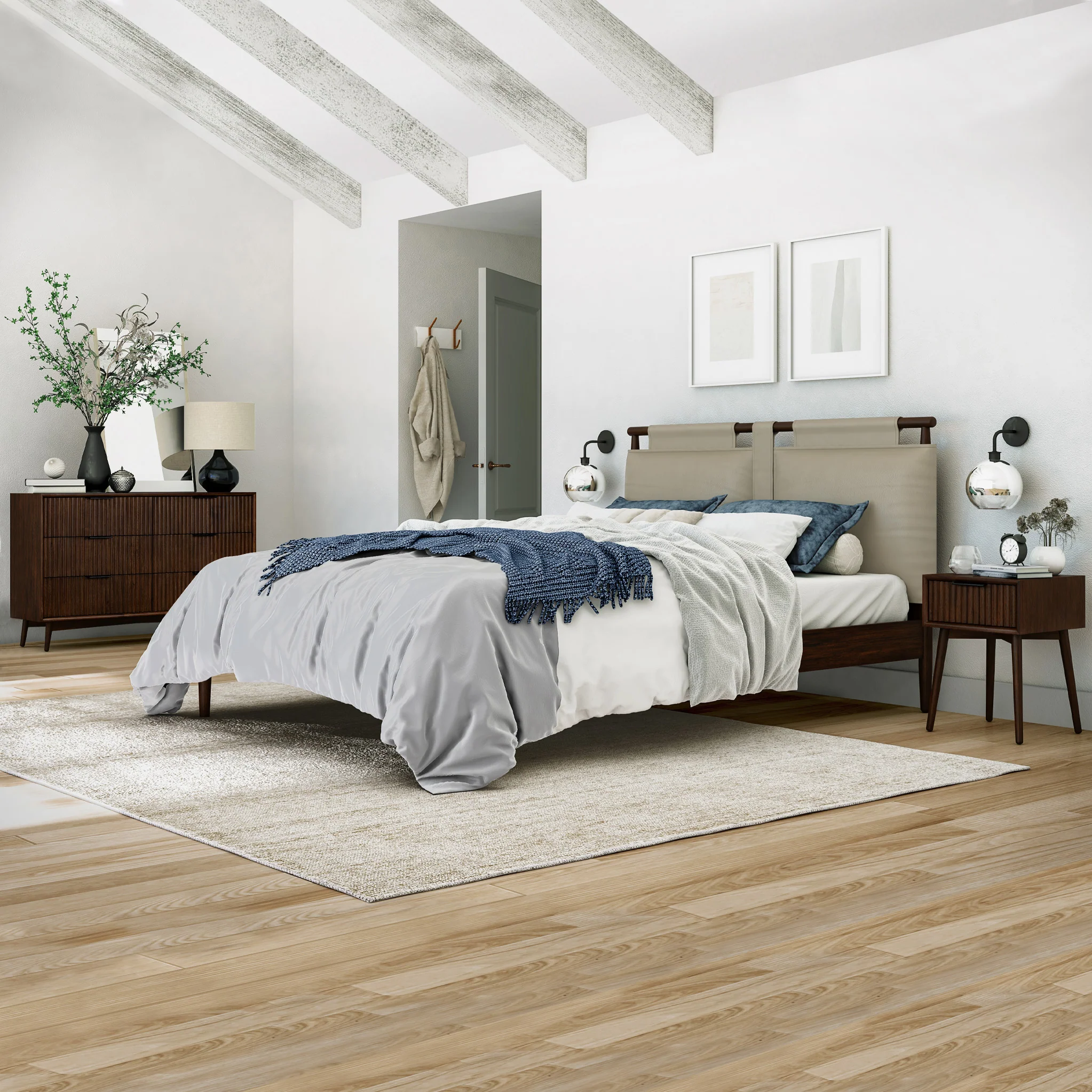 Oskar 1 Drawer Grooved Side Table - Image 3