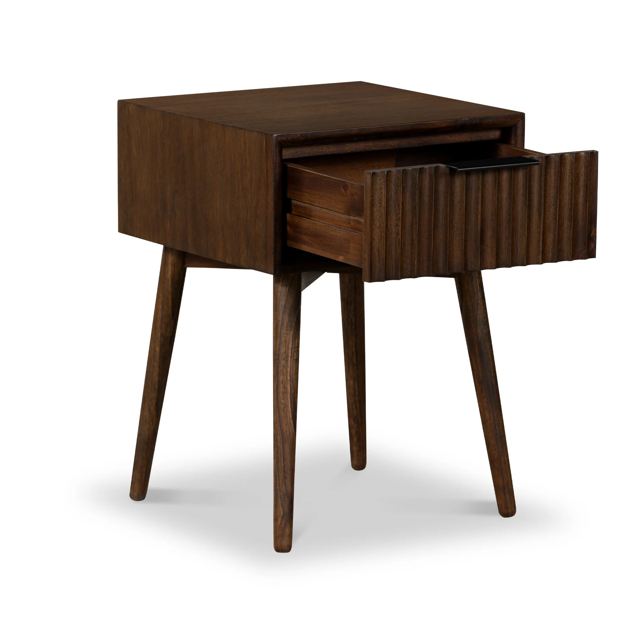 Oskar 1 Drawer Grooved Side Table - Image 4