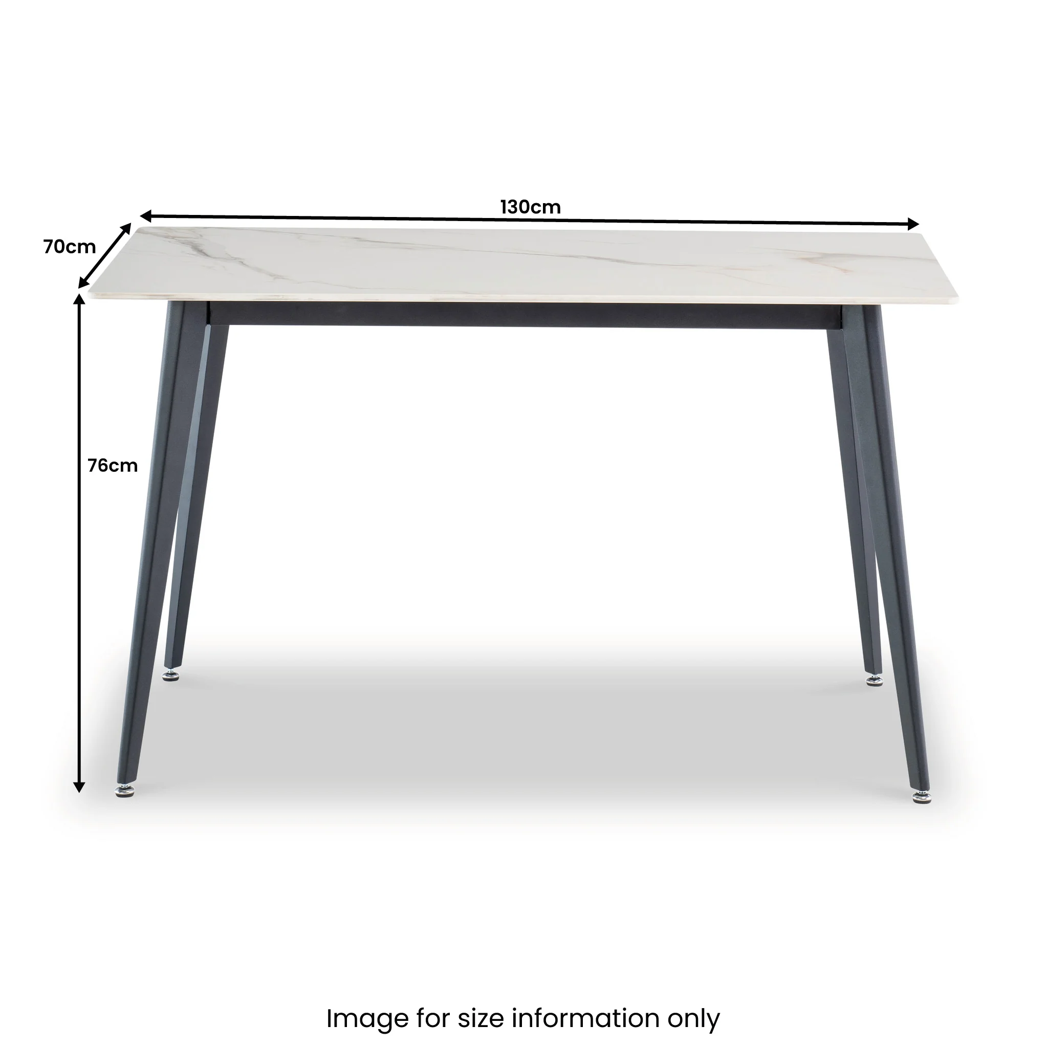 Owen White & Gold Sintered Stone Dining Table - Image 6