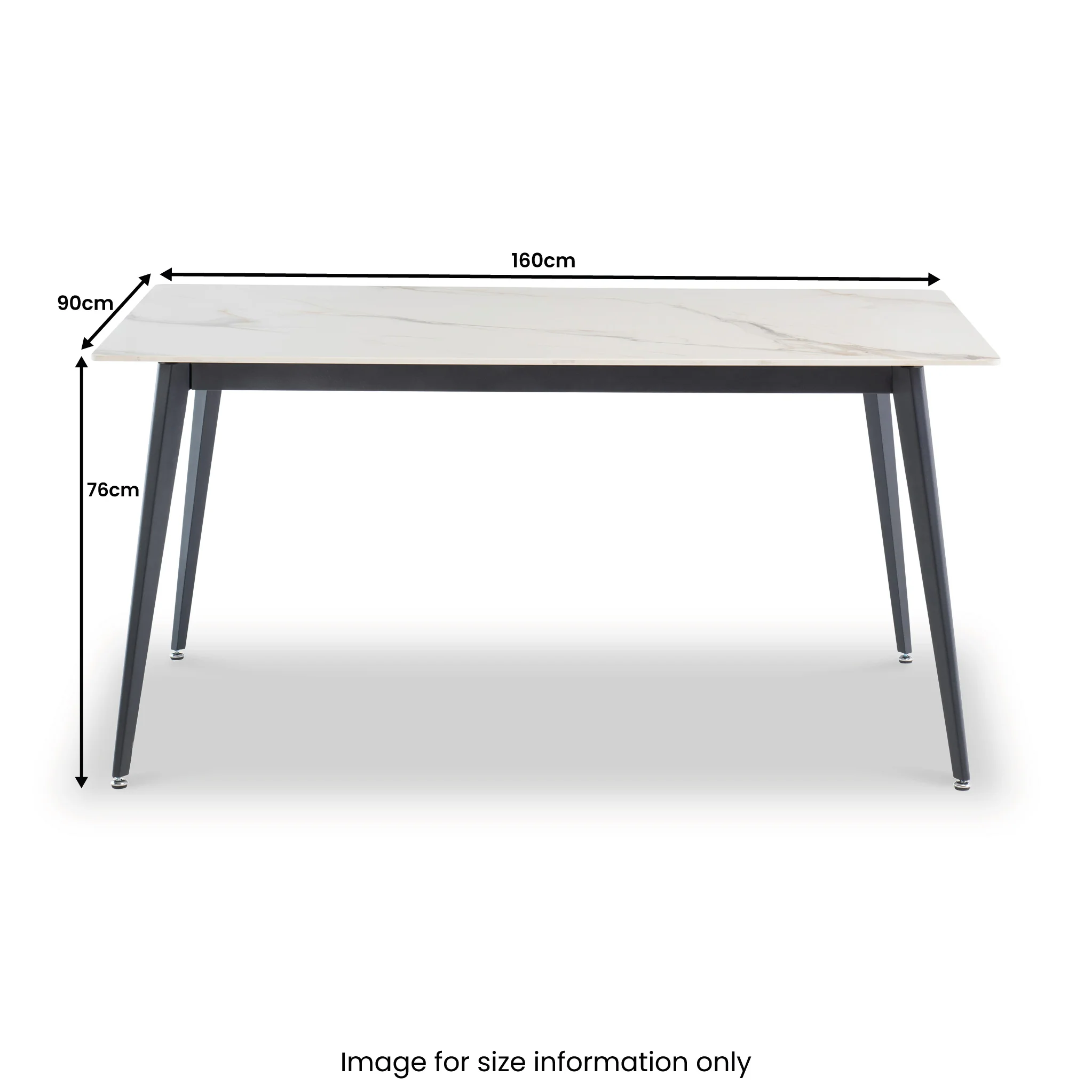 Owen White & Gold Sintered Stone Dining Table - Image 7