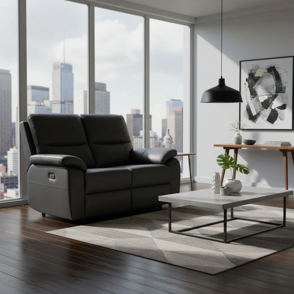 Oxley Leather 2 Seater Power Recliner - Image 2