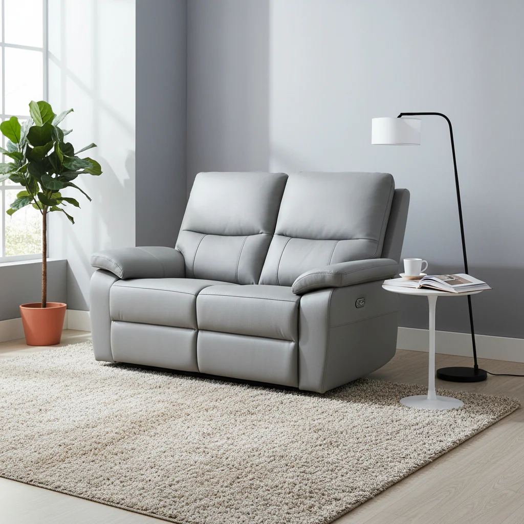 Oxley Leather 2 Seater Power Recliner - Image 5