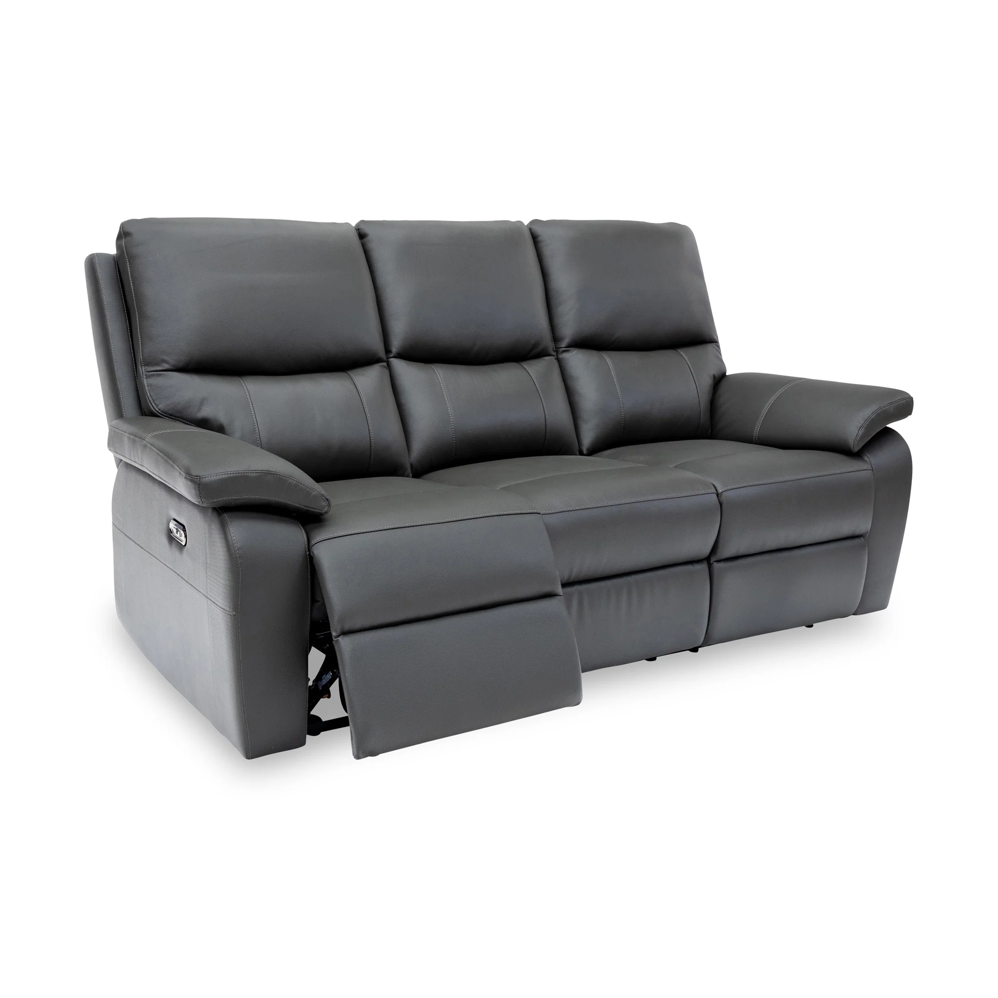 Oxley Leather 3 Seater Power Recliner - Image 3