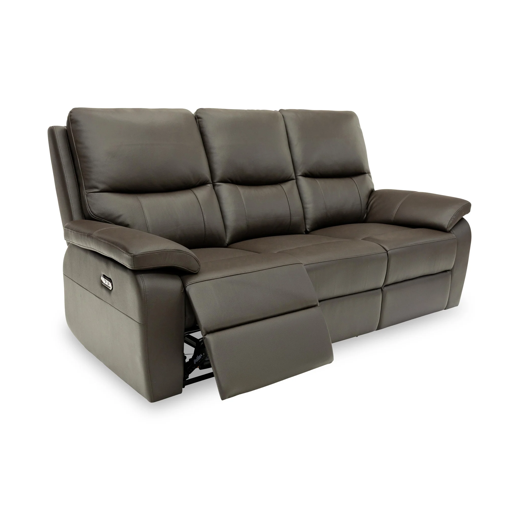 Oxley Leather 3 Seater Power Recliner - Image 9