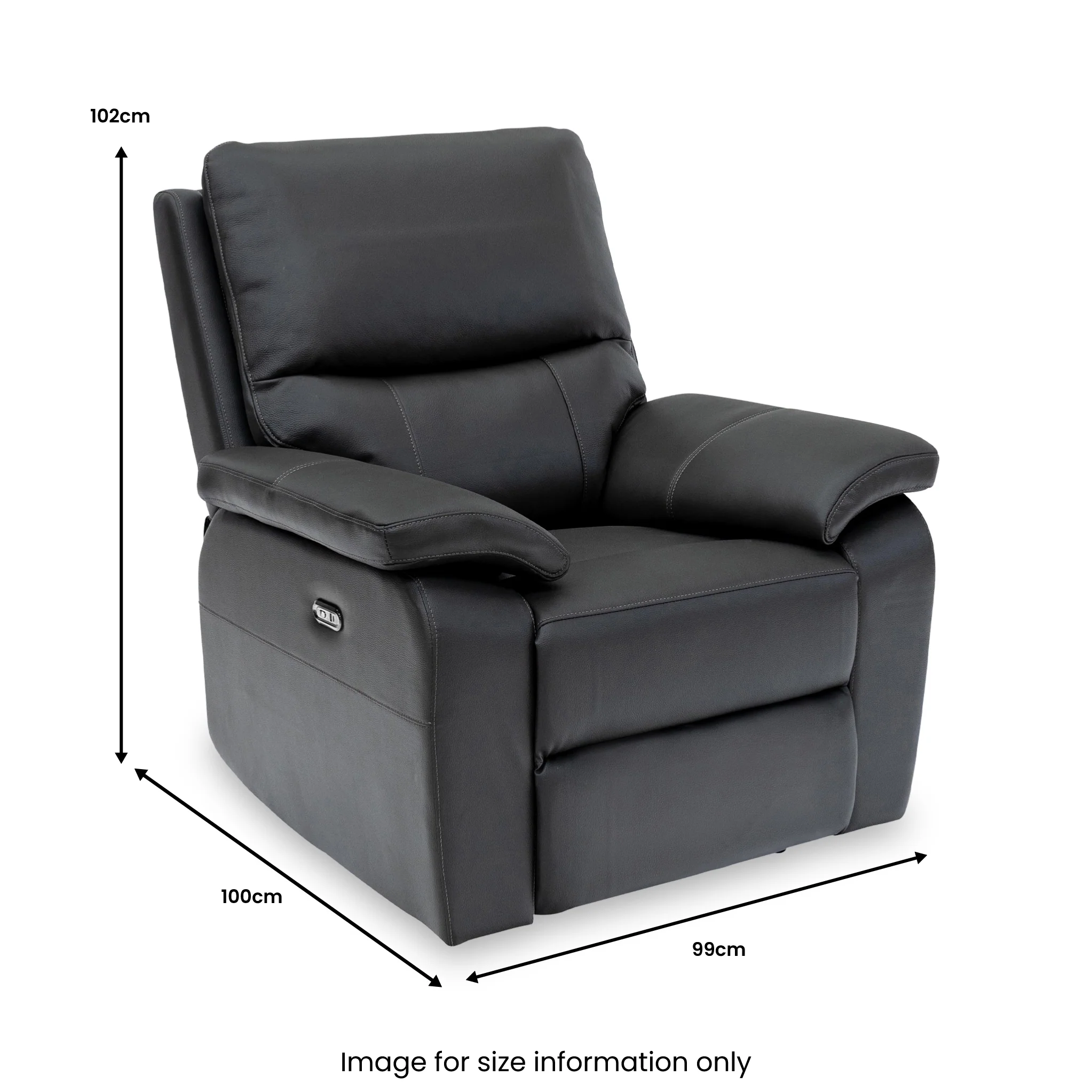 Oxley Leather Power Recliner Armchair - Image 10