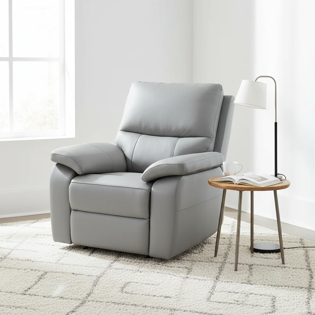Oxley Leather Power Recliner Armchair - Image 8
