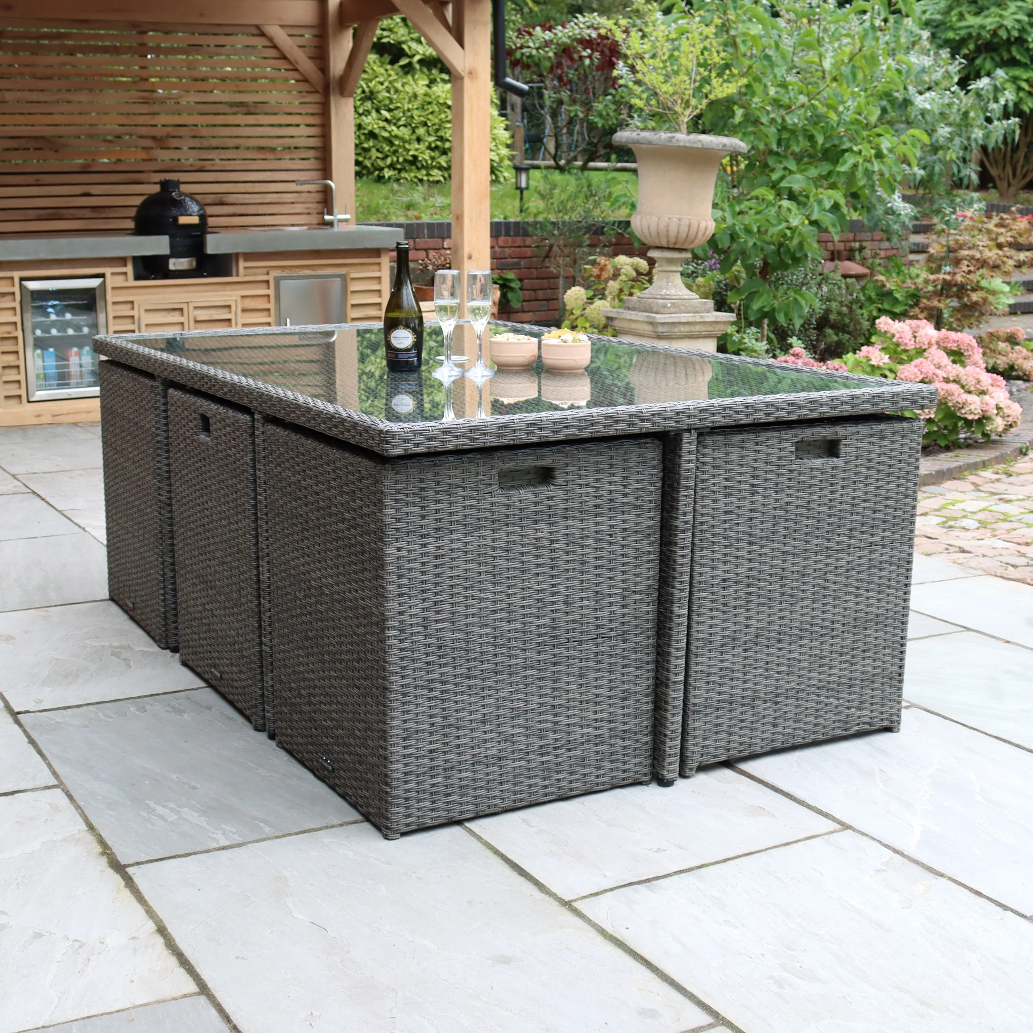 Paris 10 Seat Lux Rattan Cube Set - Image 3