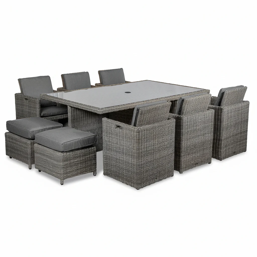 Paris 10 Seat Lux Rattan Cube Set - Image 9