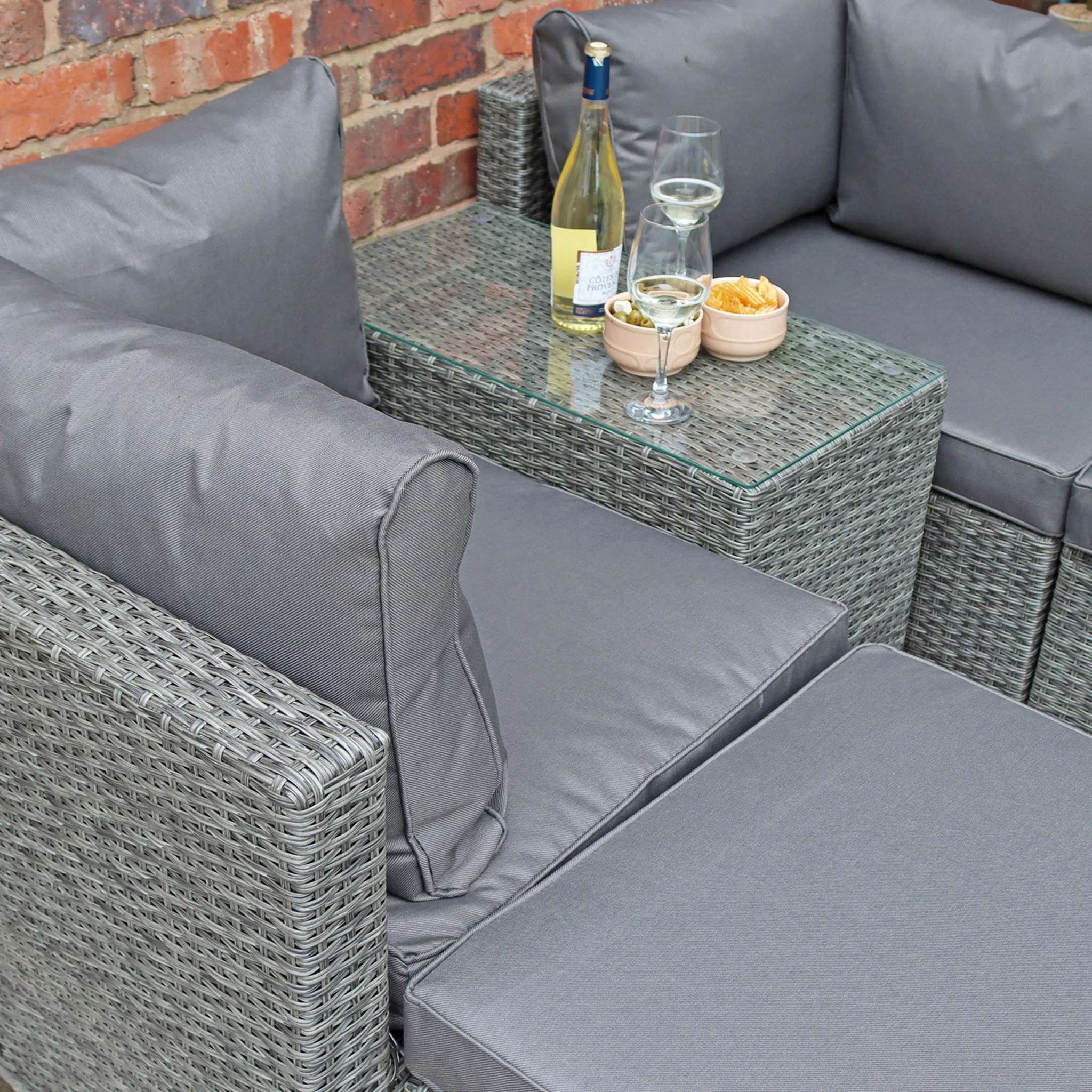 Paris 2-4 Seater Rattan Multi Setting Relaxer Set - Image 5
