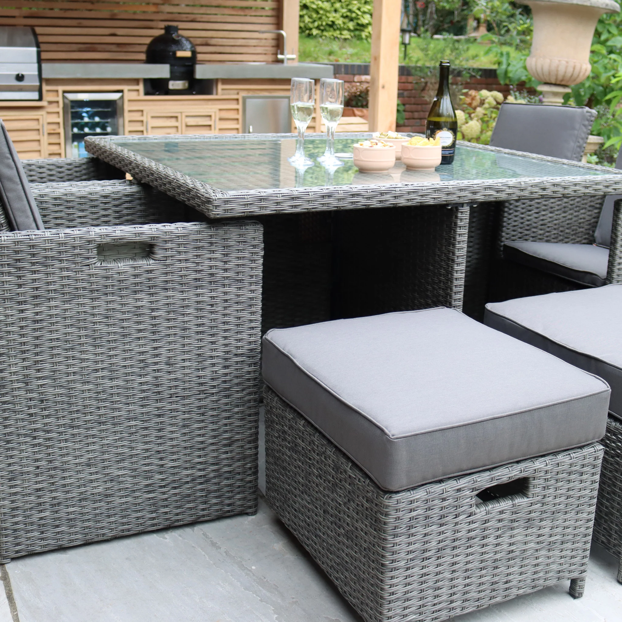 Paris 8 Seat Lux Rattan Cube Set - Image 4