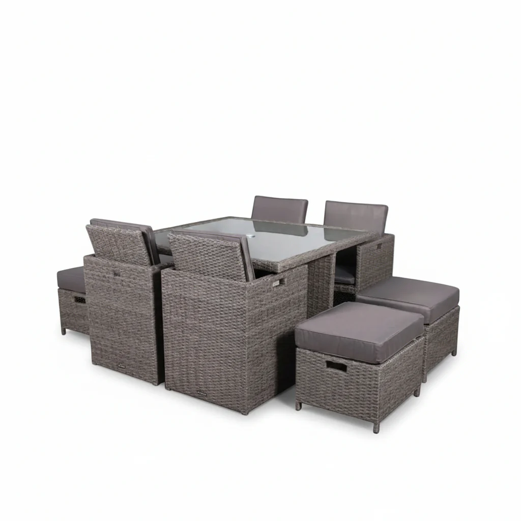 Paris 8 Seat Lux Rattan Cube Set - Image 8