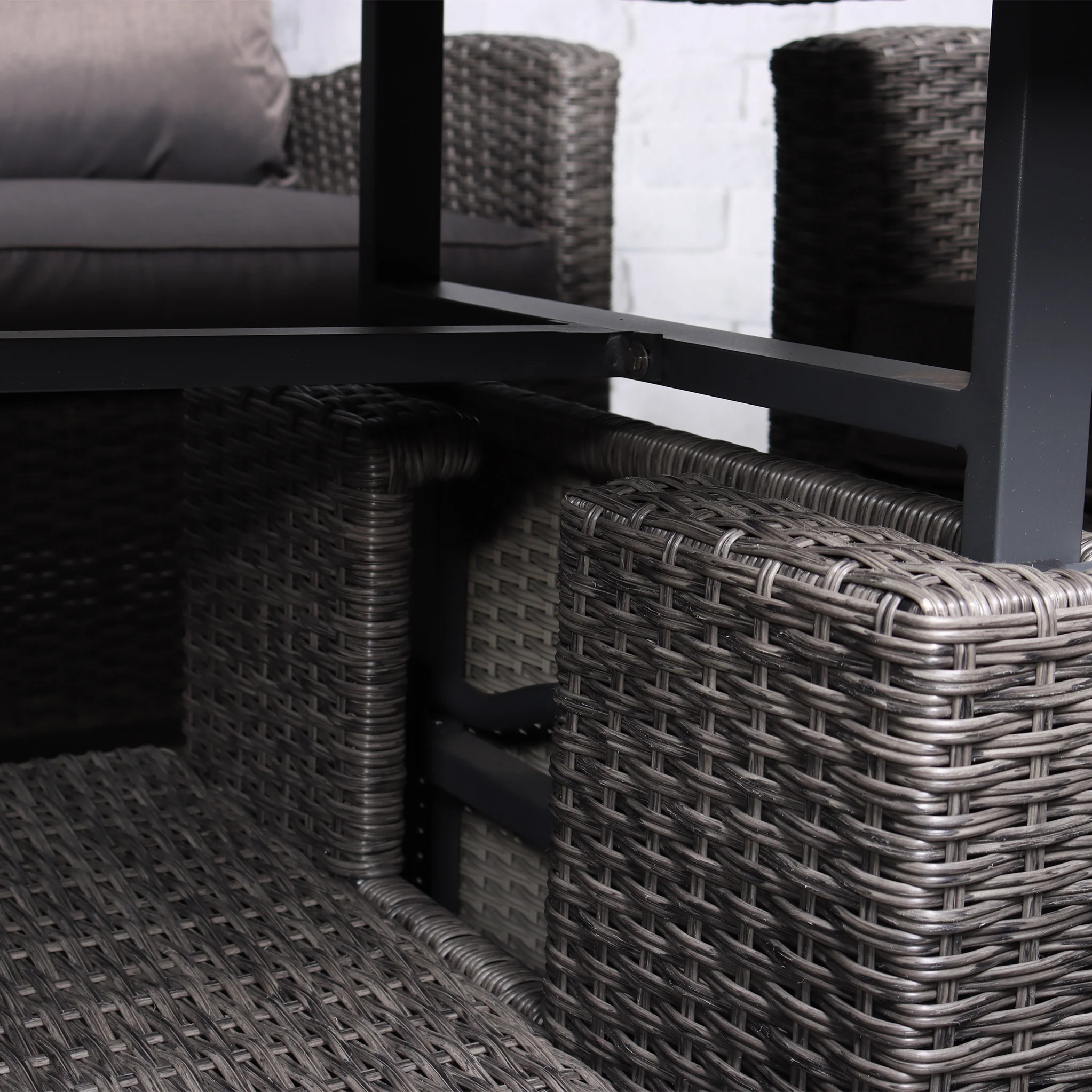Paris Rattan Seven Seater Deluxe Sofa Dining Set - Image 14