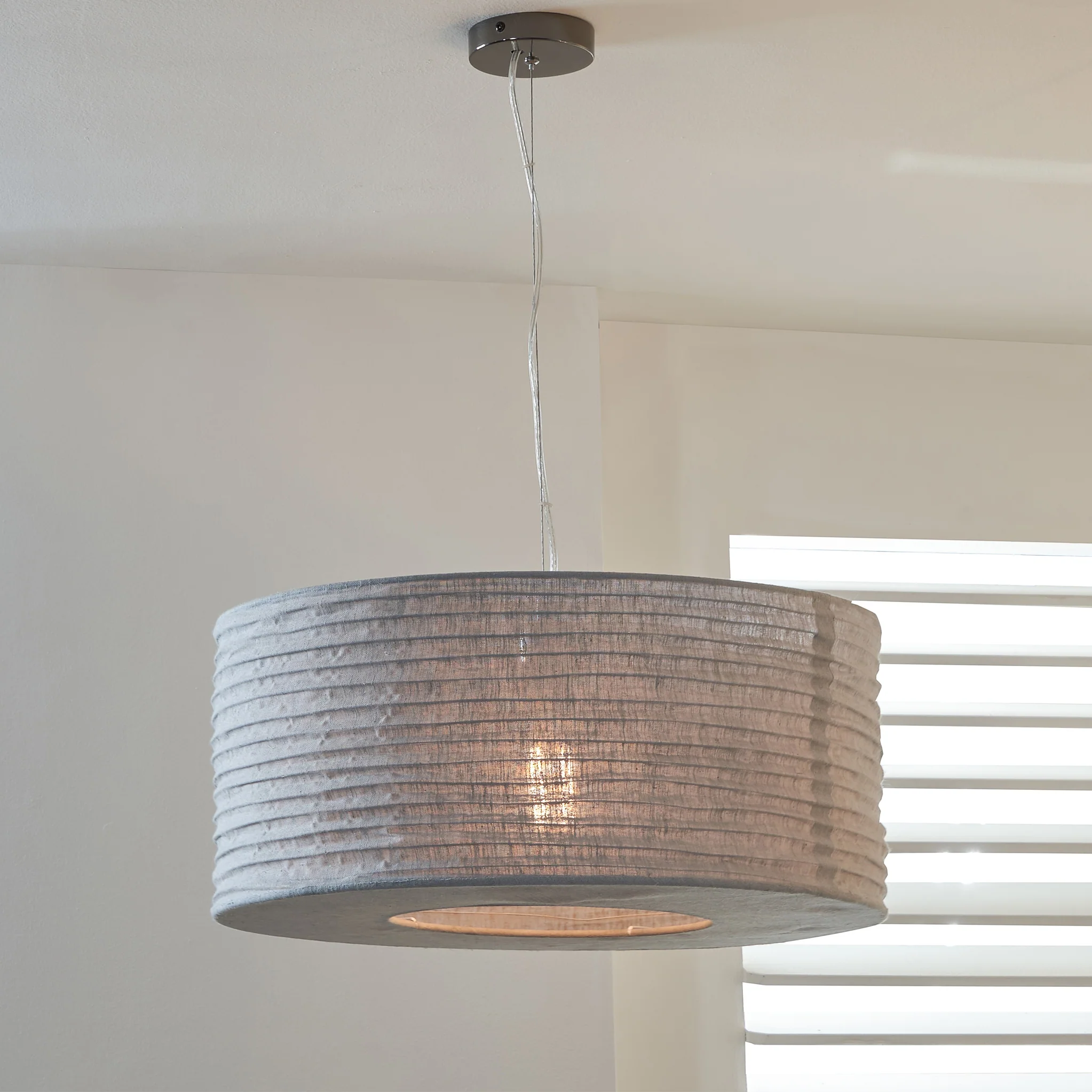 Patpong 50cm Grey Jute Easy Fit Pendant - Image 2