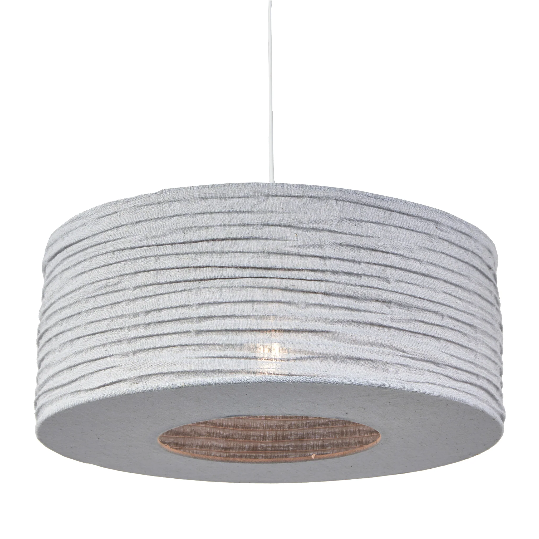 Patpong 50cm Grey Jute Easy Fit Pendant - Image 6