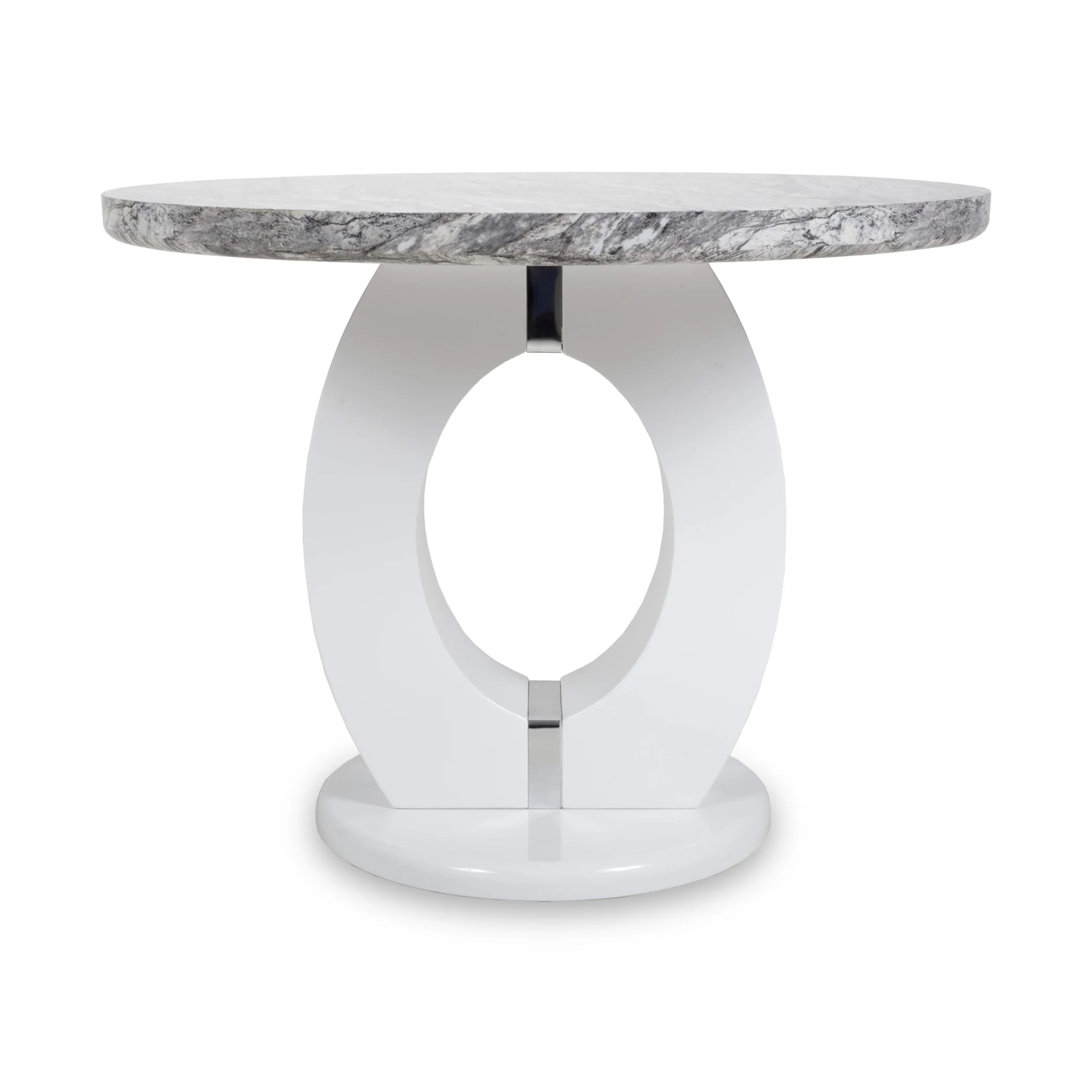 Pendeen 100cm Faux Marble Top Round Dining Table - Image 6