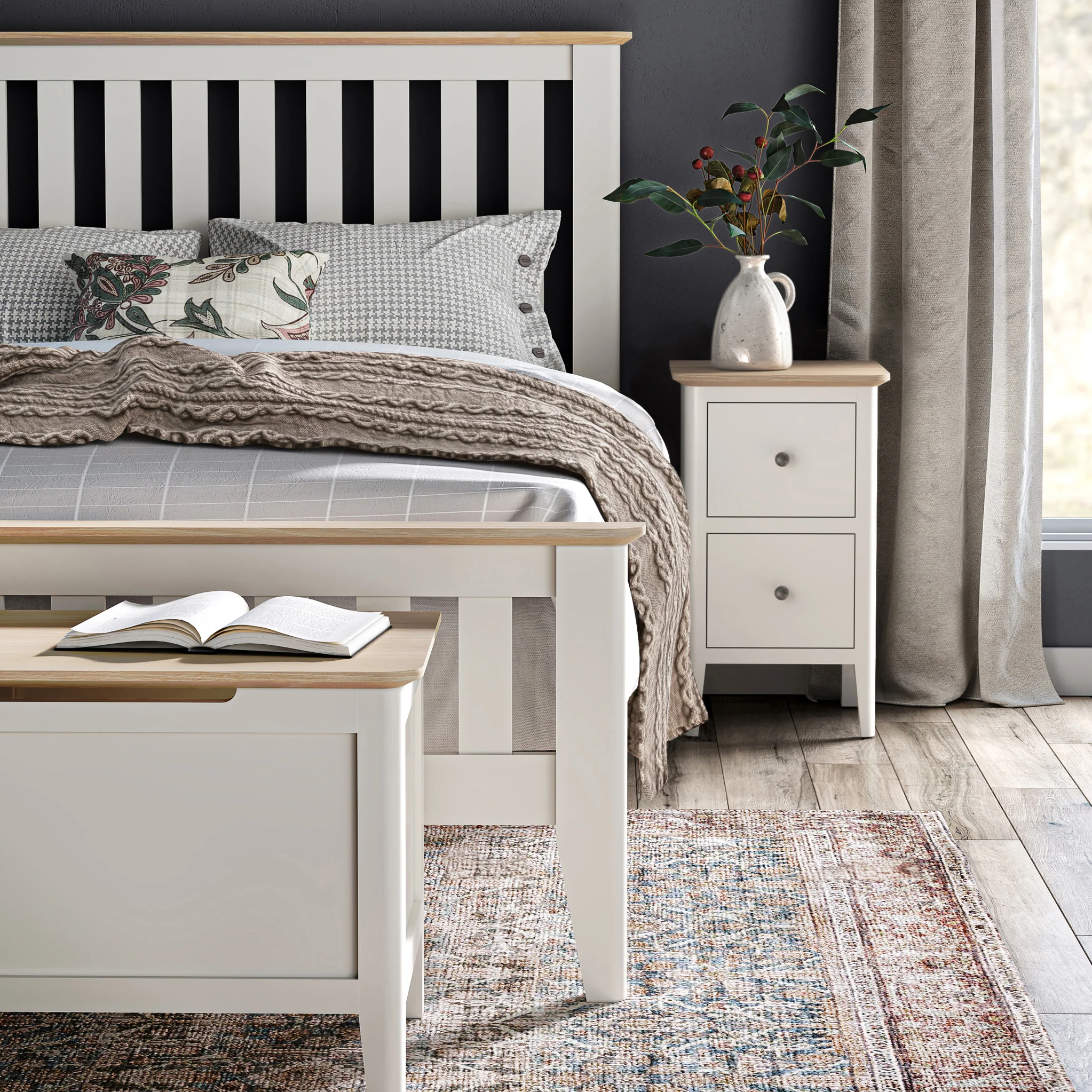 Penrose Narrow Bedside Table - Image 2