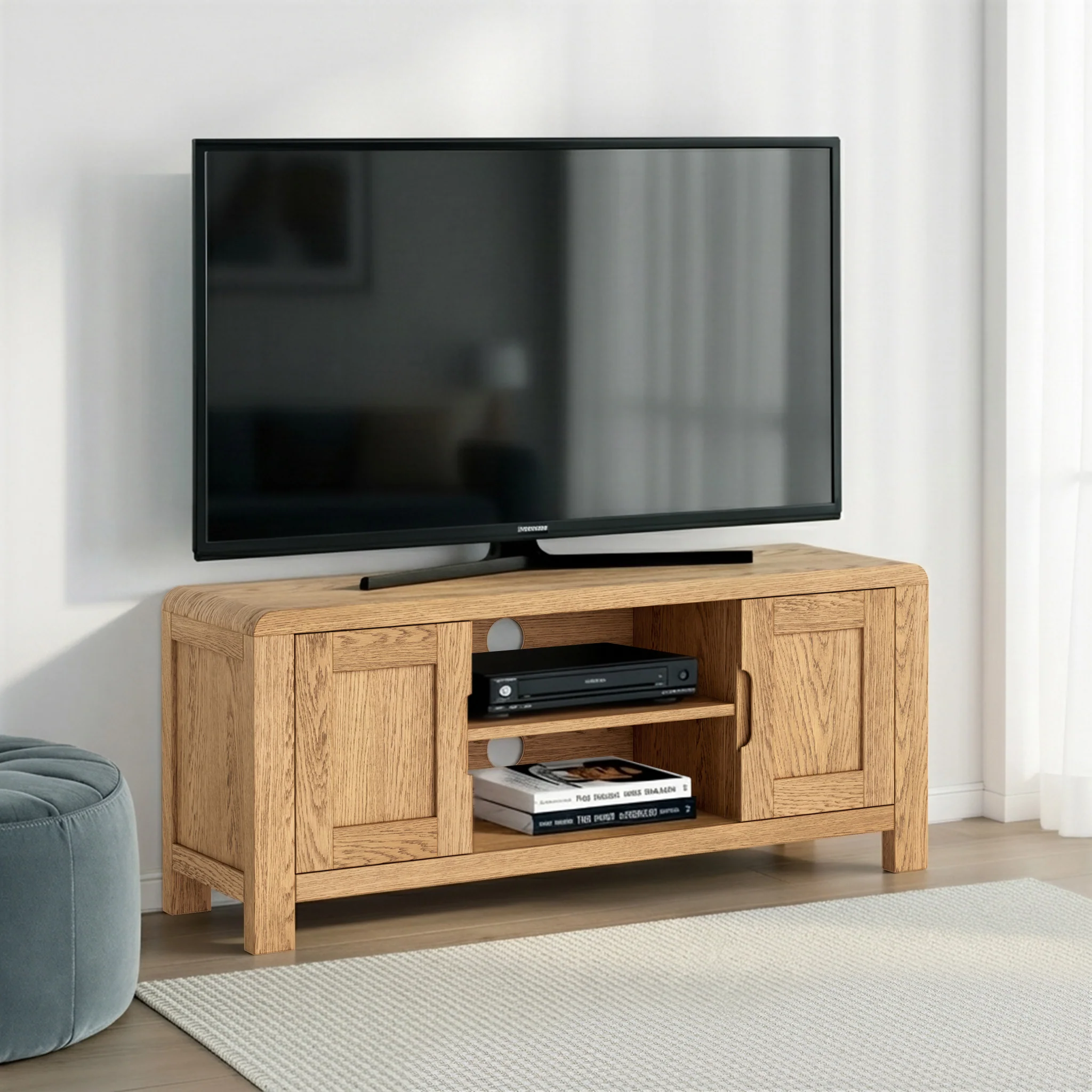 Penryn Oak 120cm TV Unit - Image 2