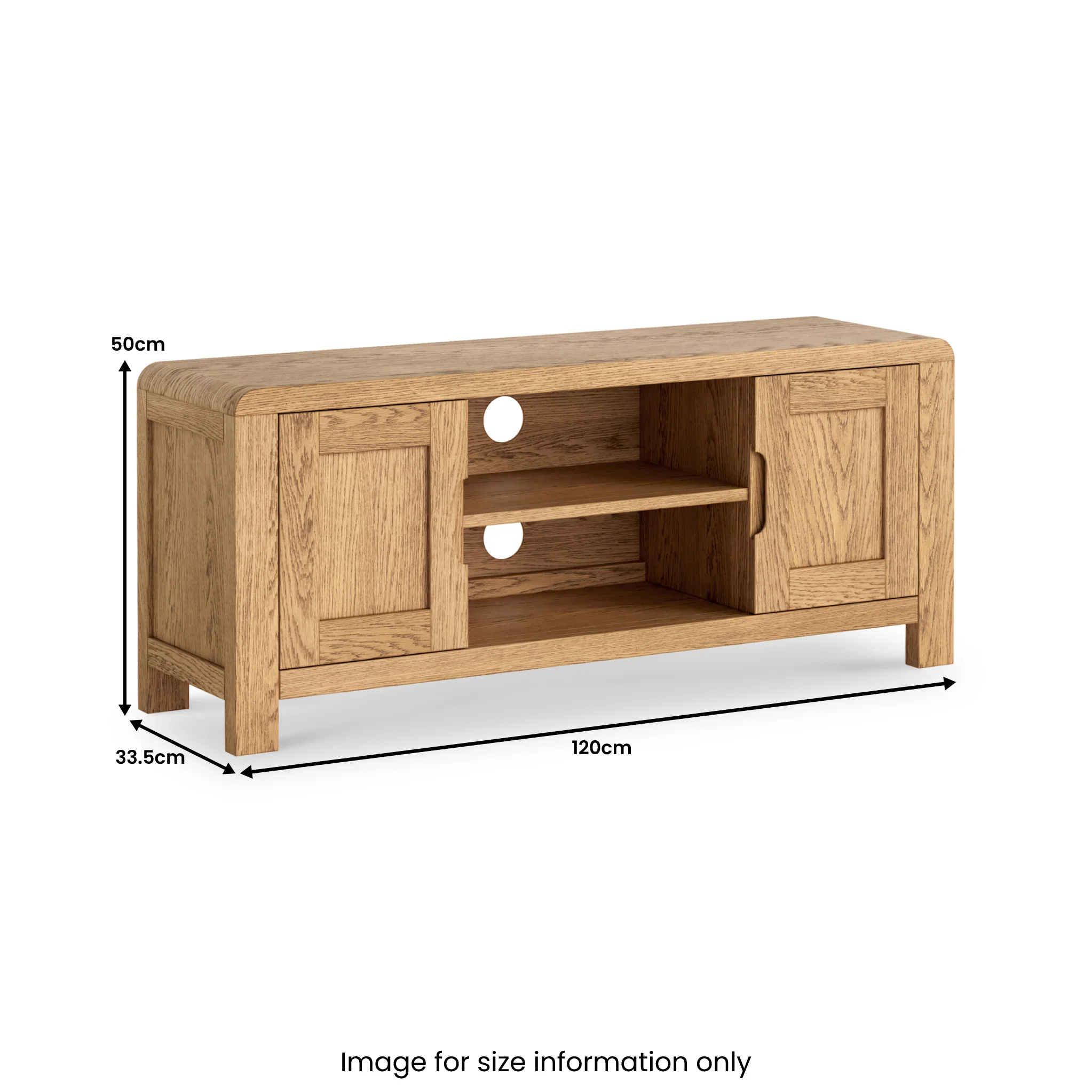 Penryn Oak 120cm TV Unit - Image 4