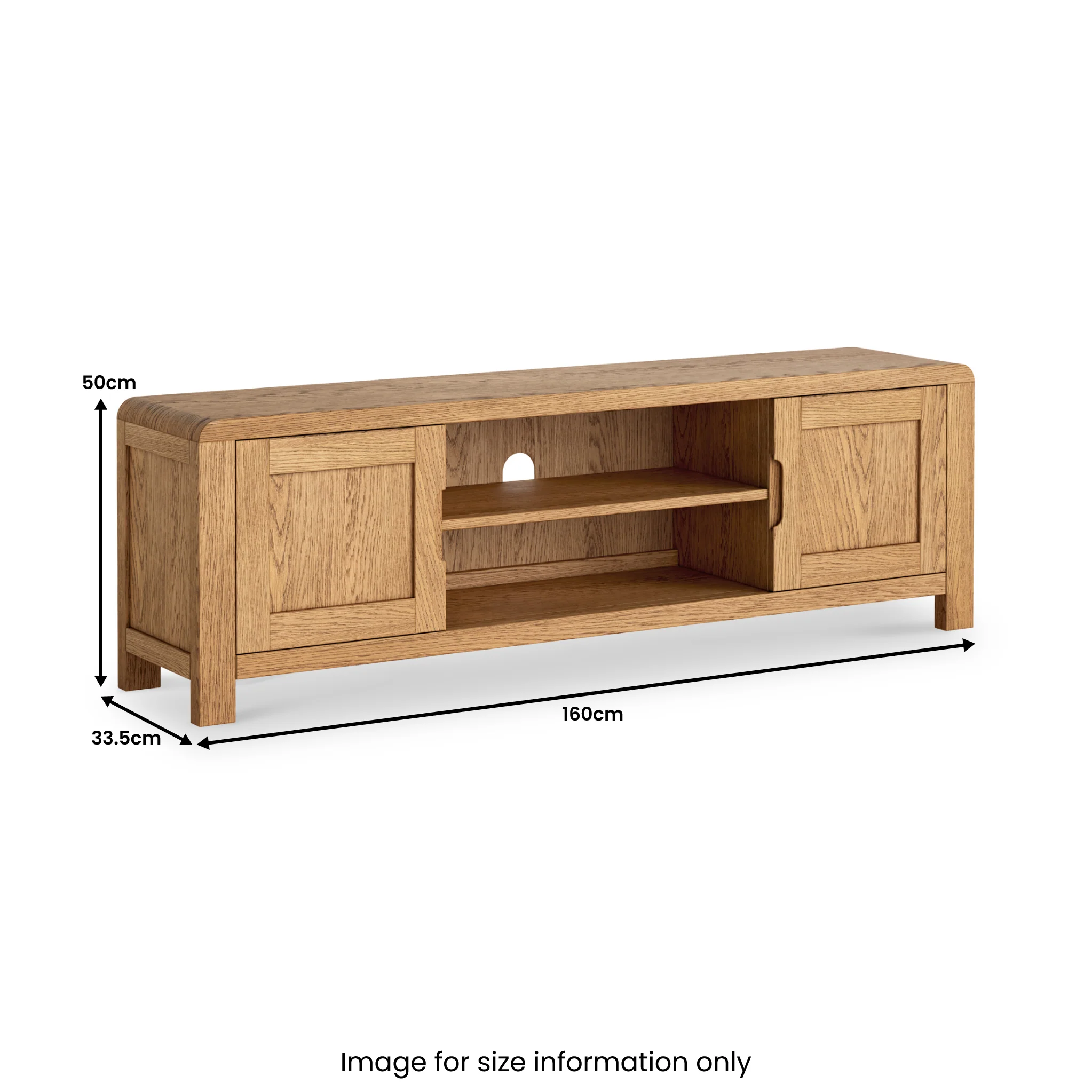 Penryn Oak 160cm TV Unit - Image 4