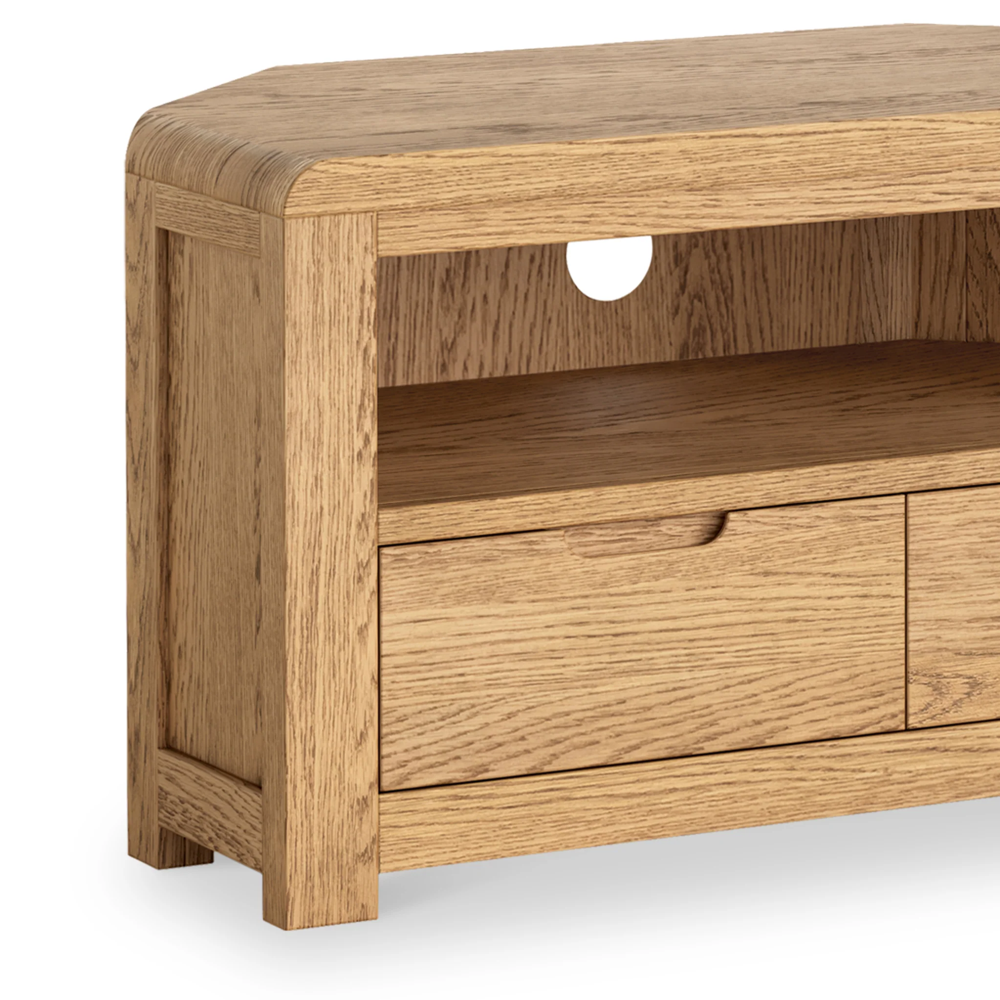 Penryn Oak Corner TV Unit - Image 3