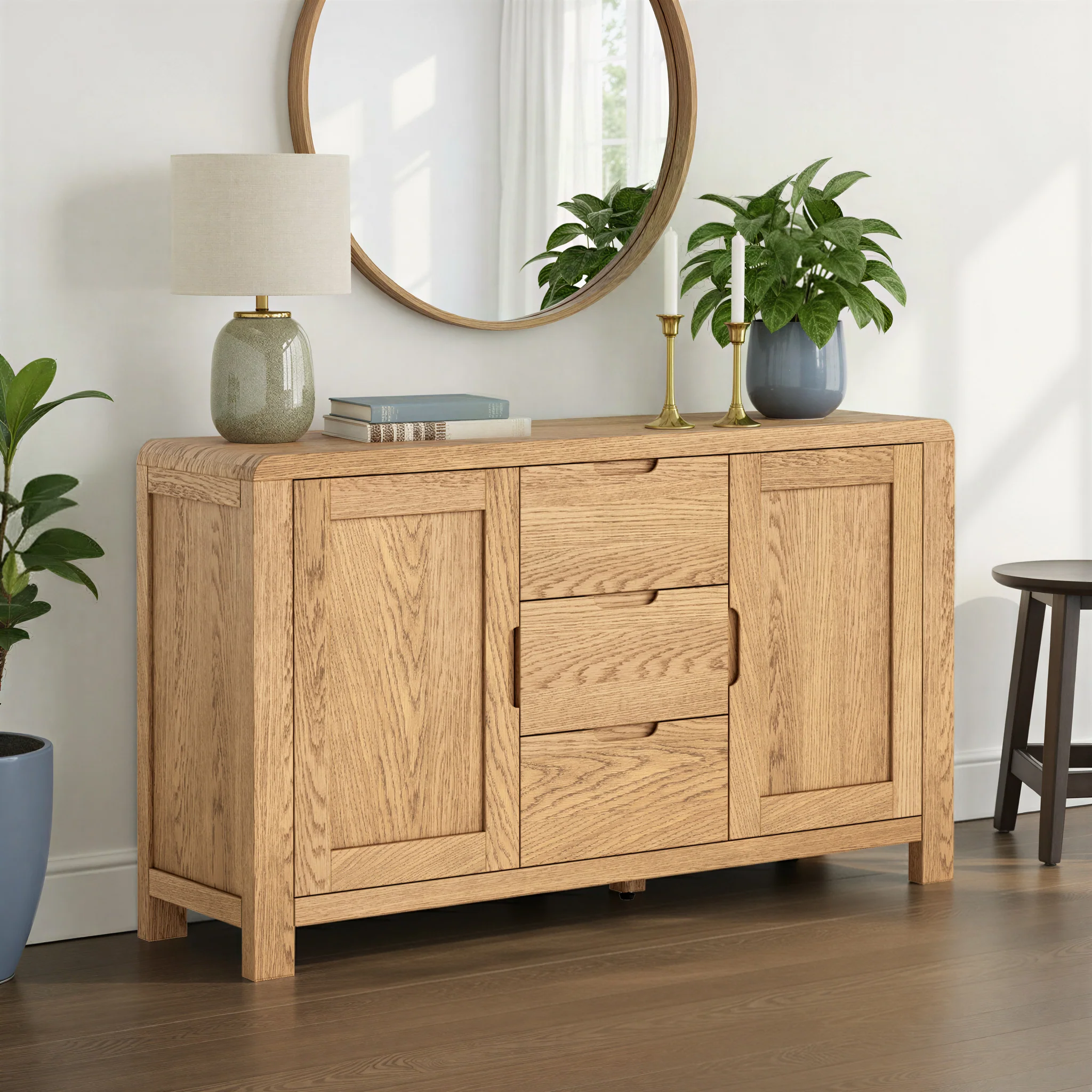 Penryn Oak Large Sideboard - Image 2