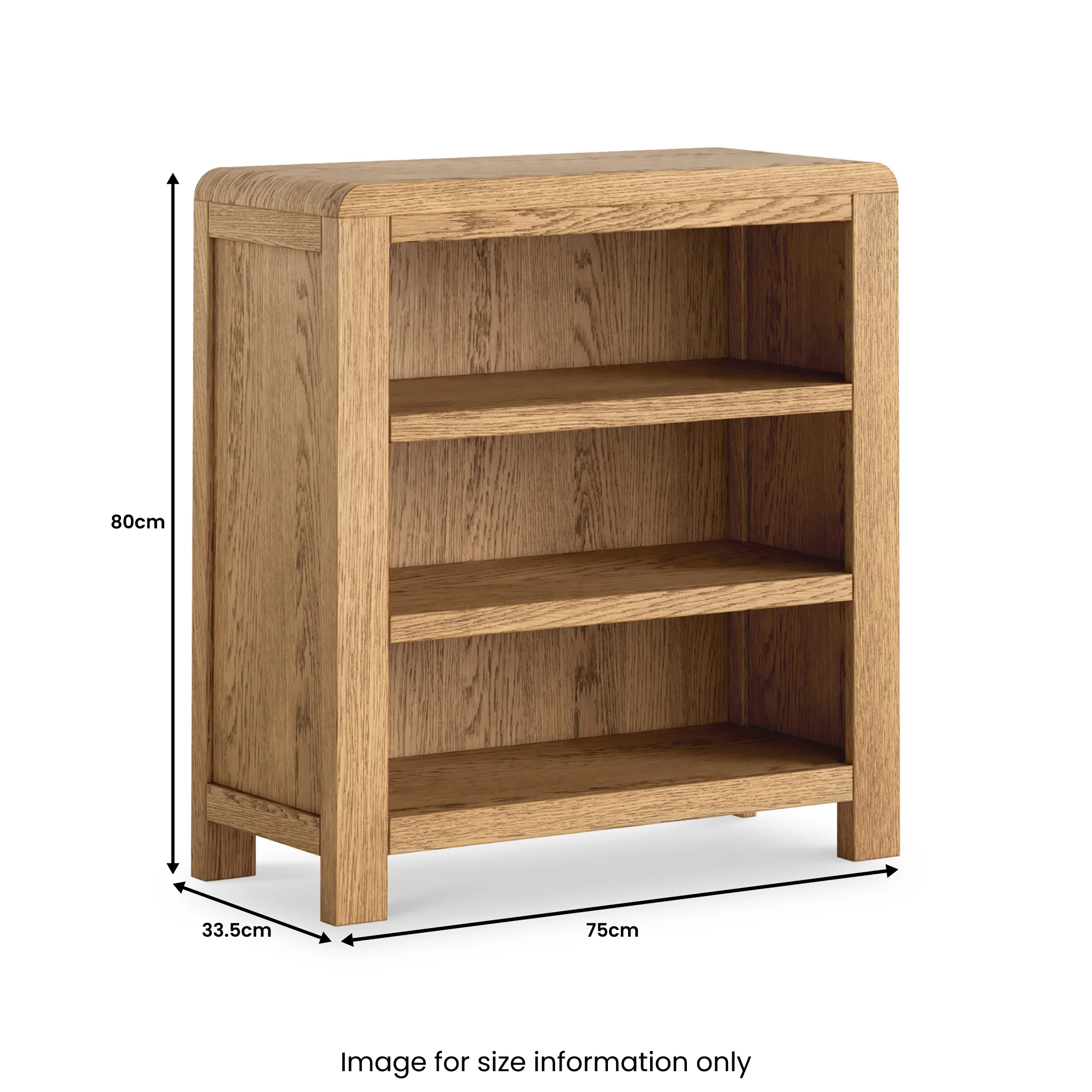 Penryn Oak Low Bookcase - Image 4