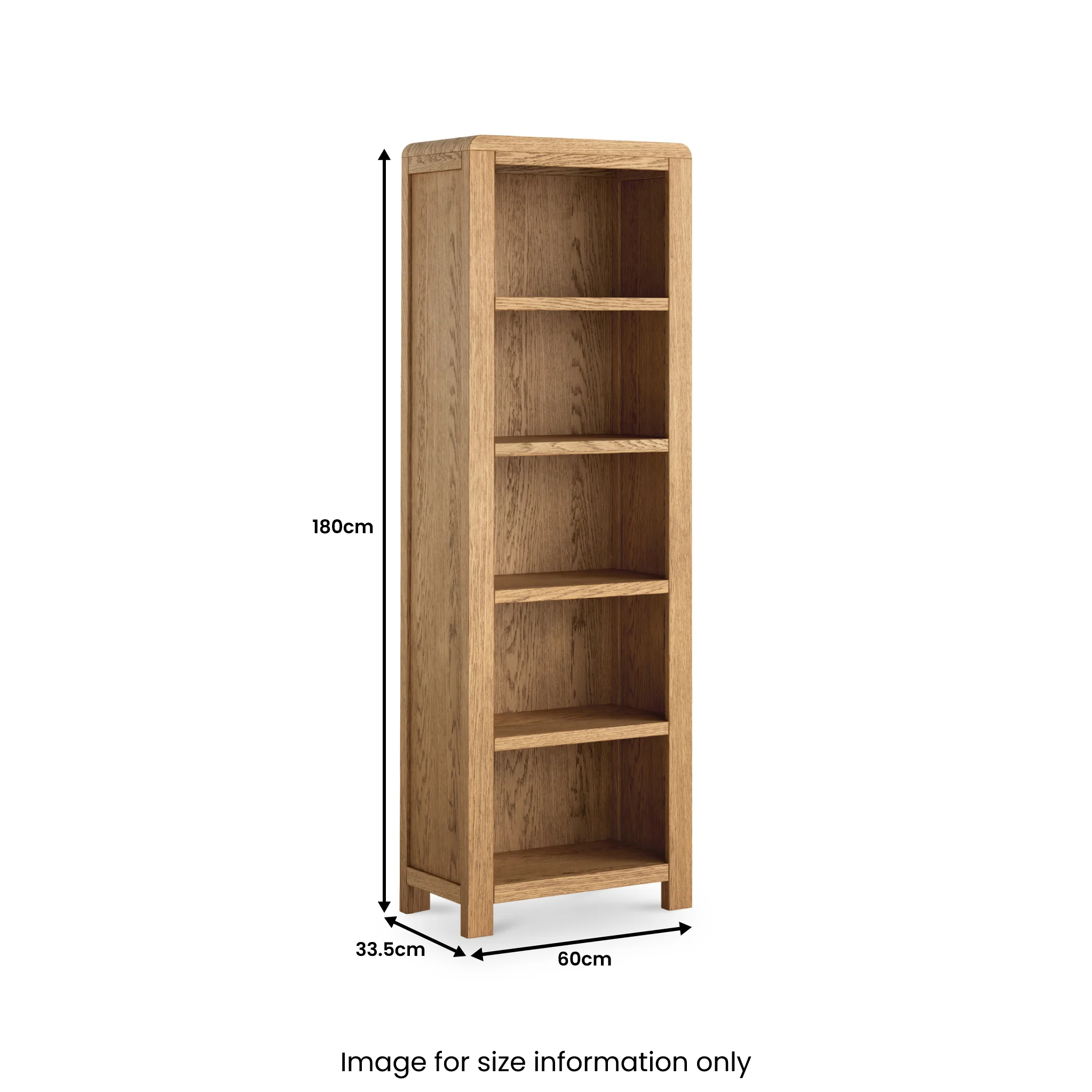 Penryn Oak Slim Bookcase - Image 4